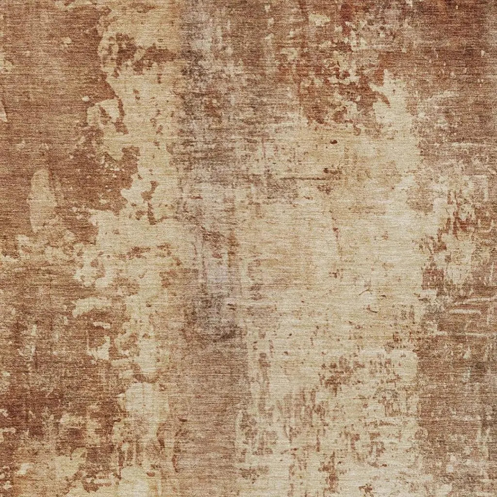 10' X 14' Copper And Orange Abstract Washable Indoor Outdoor Area Rug Homeroots Outdoor