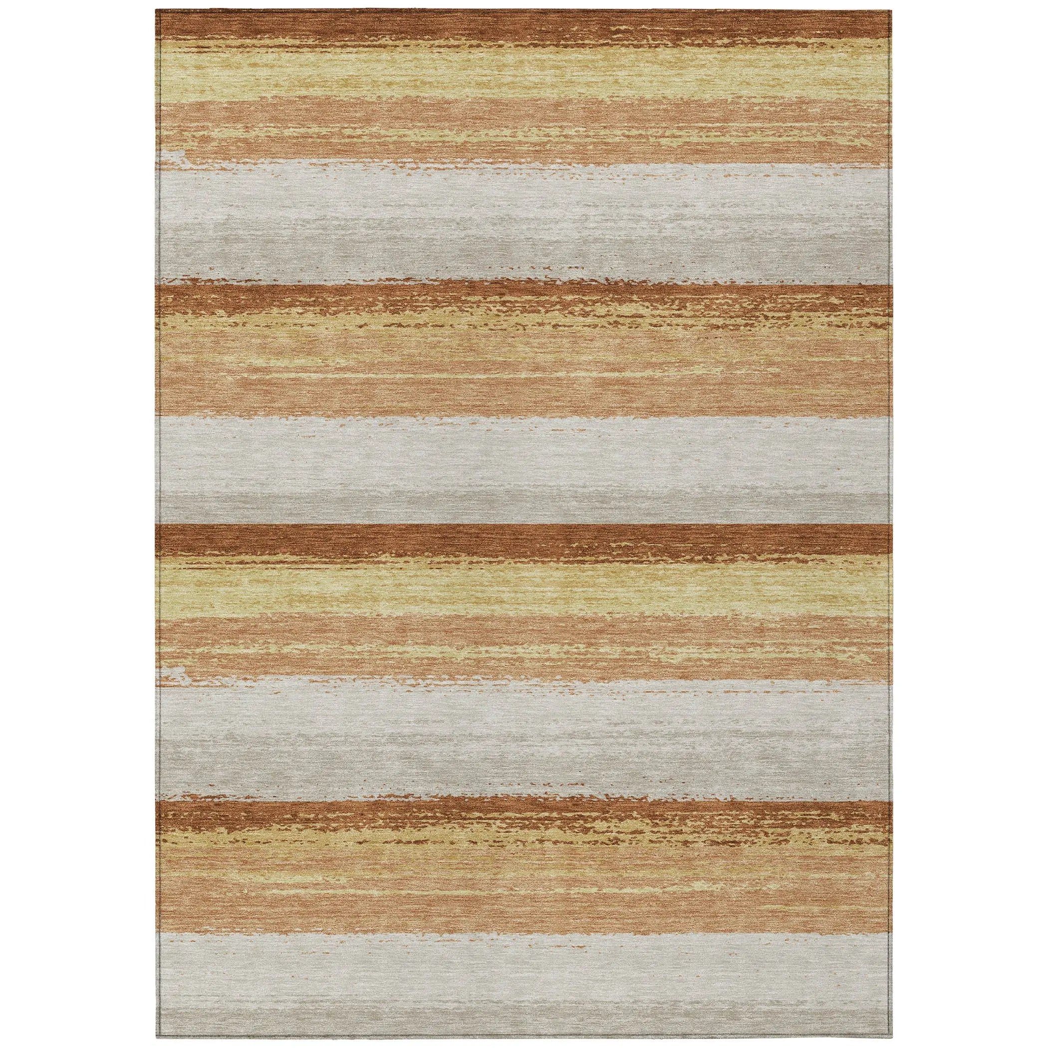 10' X 14' Copper And Purple Striped Washable Indoor Outdoor Area Rug Homeroots Outdoor