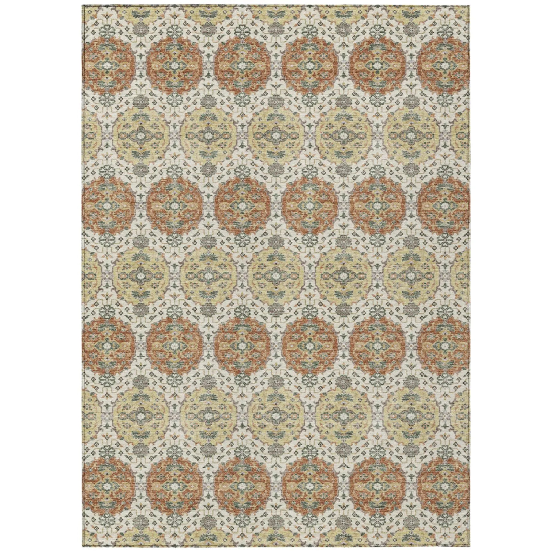 10' X 14' Cream And Ivory Striped Washable Indoor Outdoor Area Rug Homeroots Outdoor