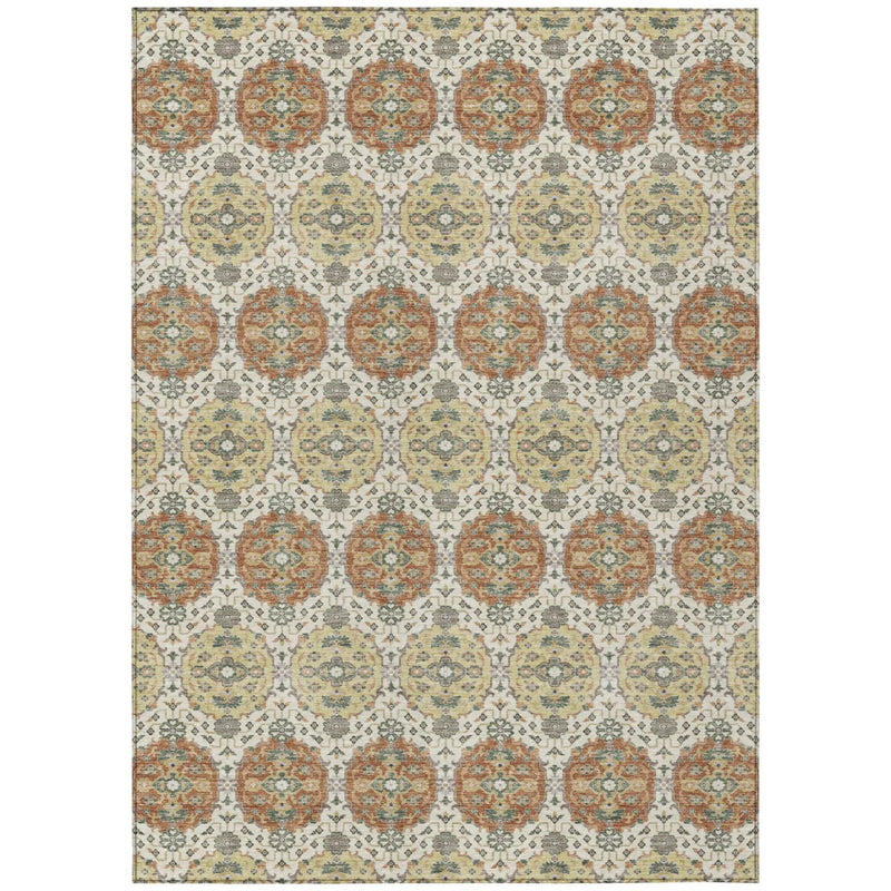 10' X 14' Cream And Ivory Striped Washable Indoor Outdoor Area Rug Homeroots Outdoor
