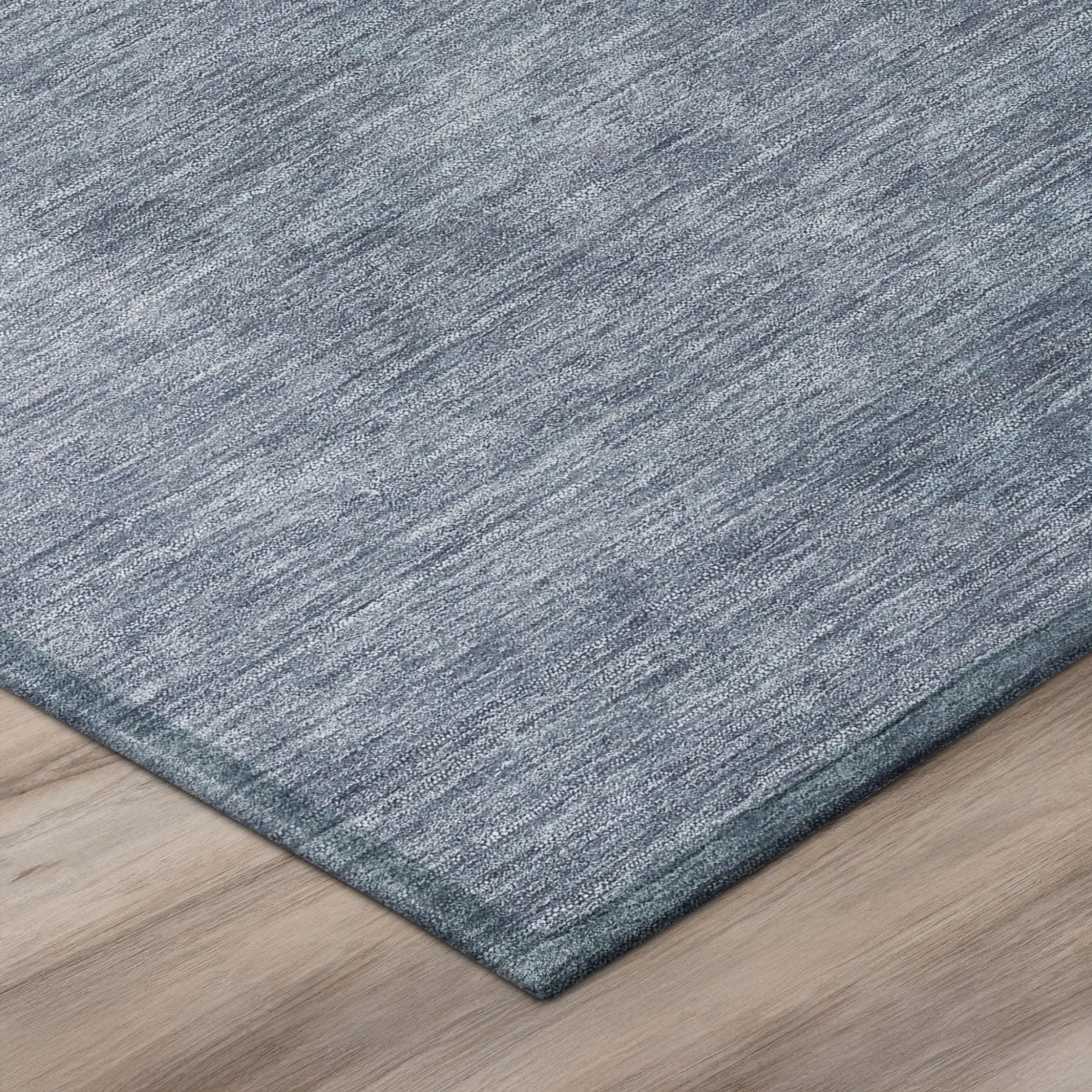 10' X 14' Denim Blue And Blue Abstract Washable Indoor Outdoor Area Rug Homeroots Outdoor