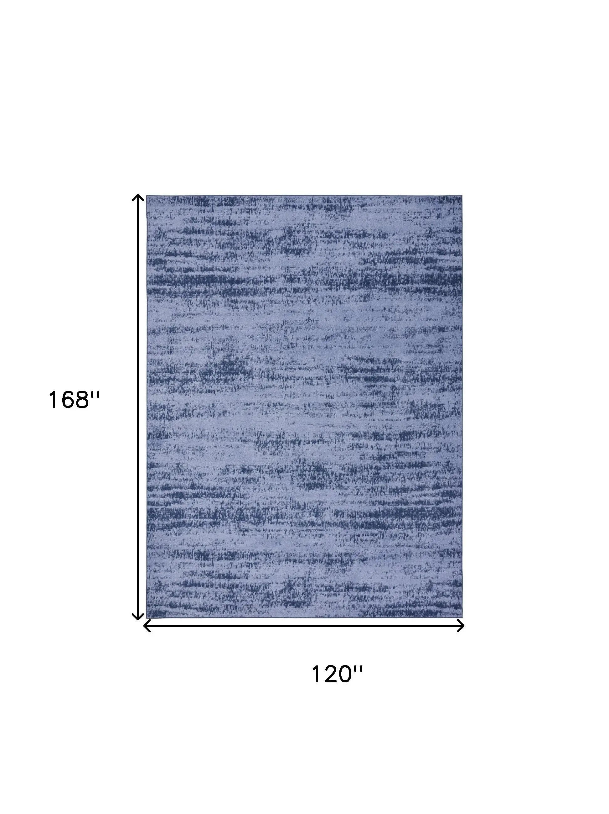 10' X 14' Denim Blue And Navy Blue Abstract Indoor Outdoor Area Rug Homeroots Outdoor