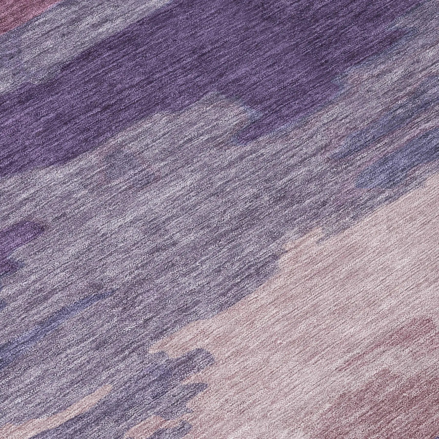 10' X 14' Eggplant And Purple Abstract Washable Indoor Outdoor Area Rug Homeroots Outdoor