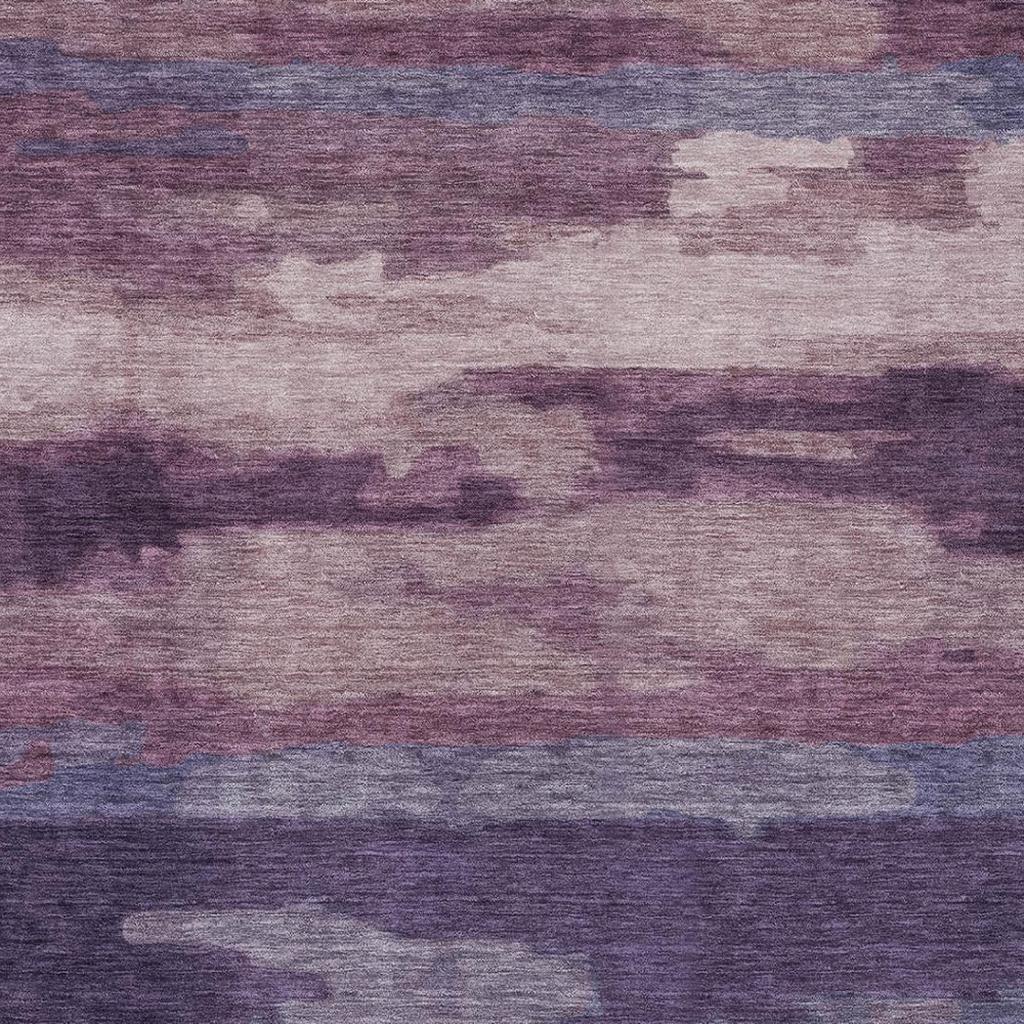 10' X 14' Eggplant And Purple Abstract Washable Indoor Outdoor Area Rug Homeroots Outdoor