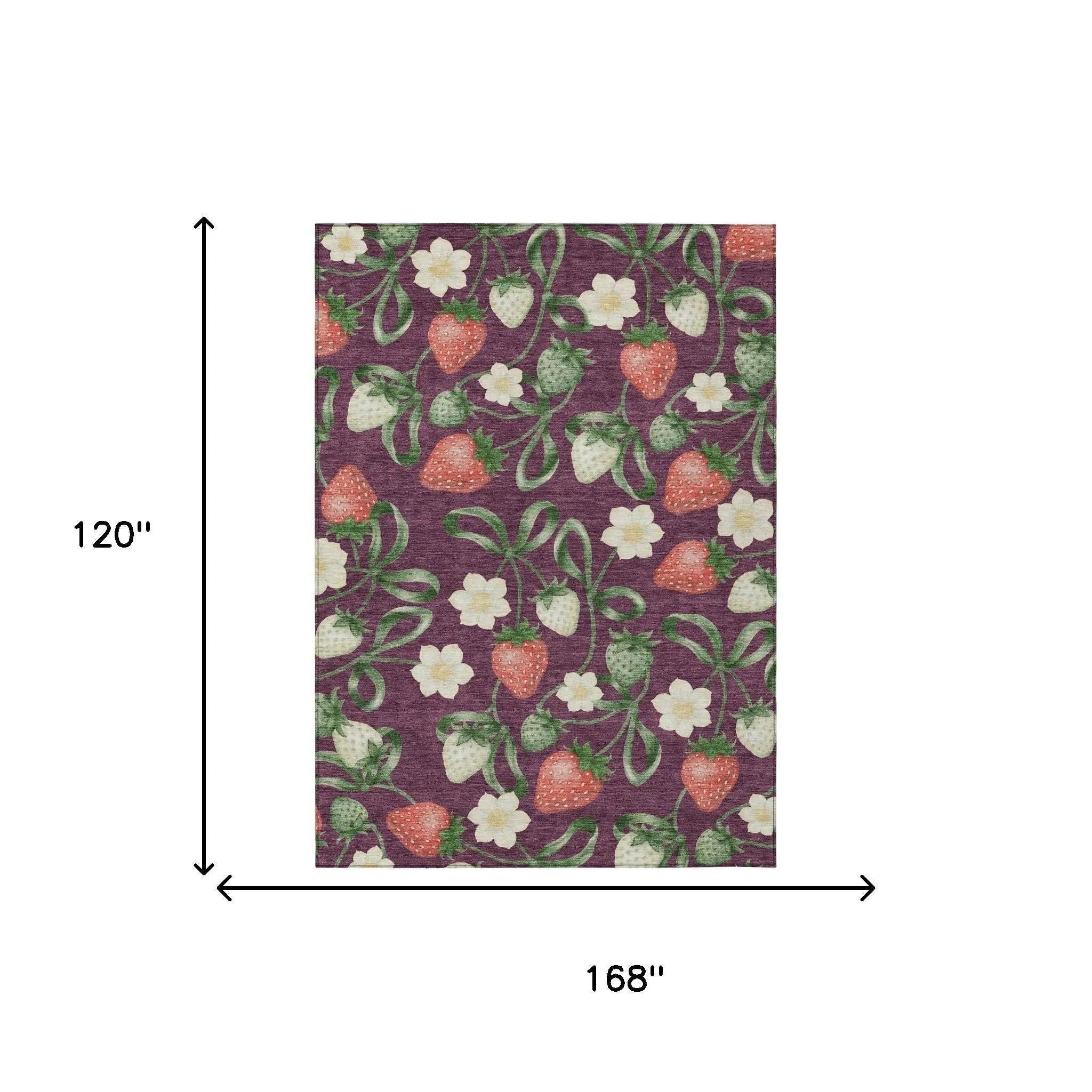 10' X 14' Eggplant And Purple Floral Washable Indoor Outdoor Area Rug Homeroots Outdoor