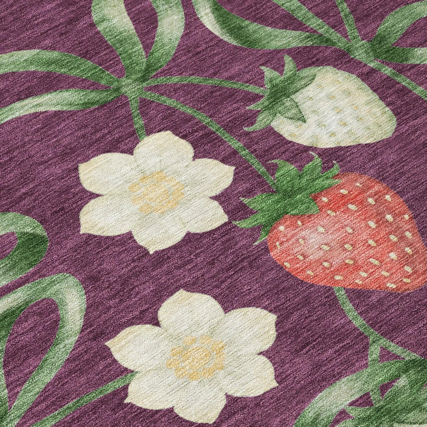 10' X 14' Eggplant And Purple Floral Washable Indoor Outdoor Area Rug Homeroots Outdoor
