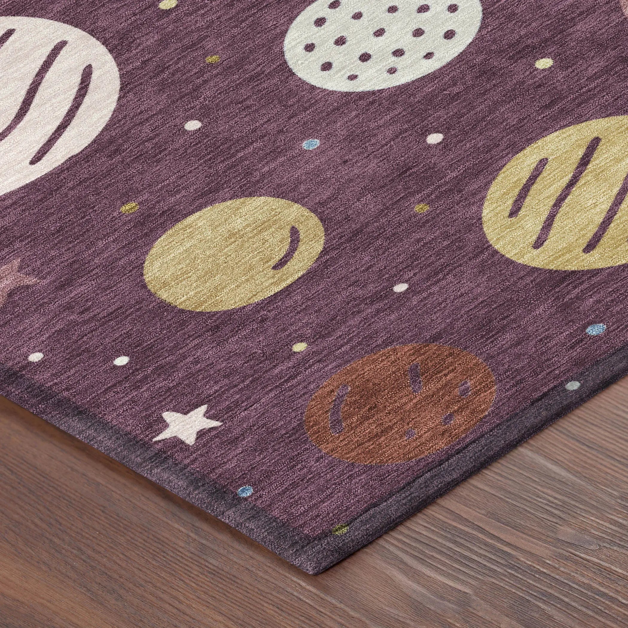 10' X 14' Eggplant And Purple Floral Washable Indoor Outdoor Area Rug Homeroots Outdoor
