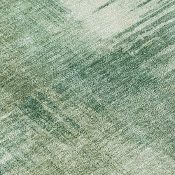 10' X 14' Fern Green And Green Abstract Washable Indoor Outdoor Area Rug Homeroots Outdoor