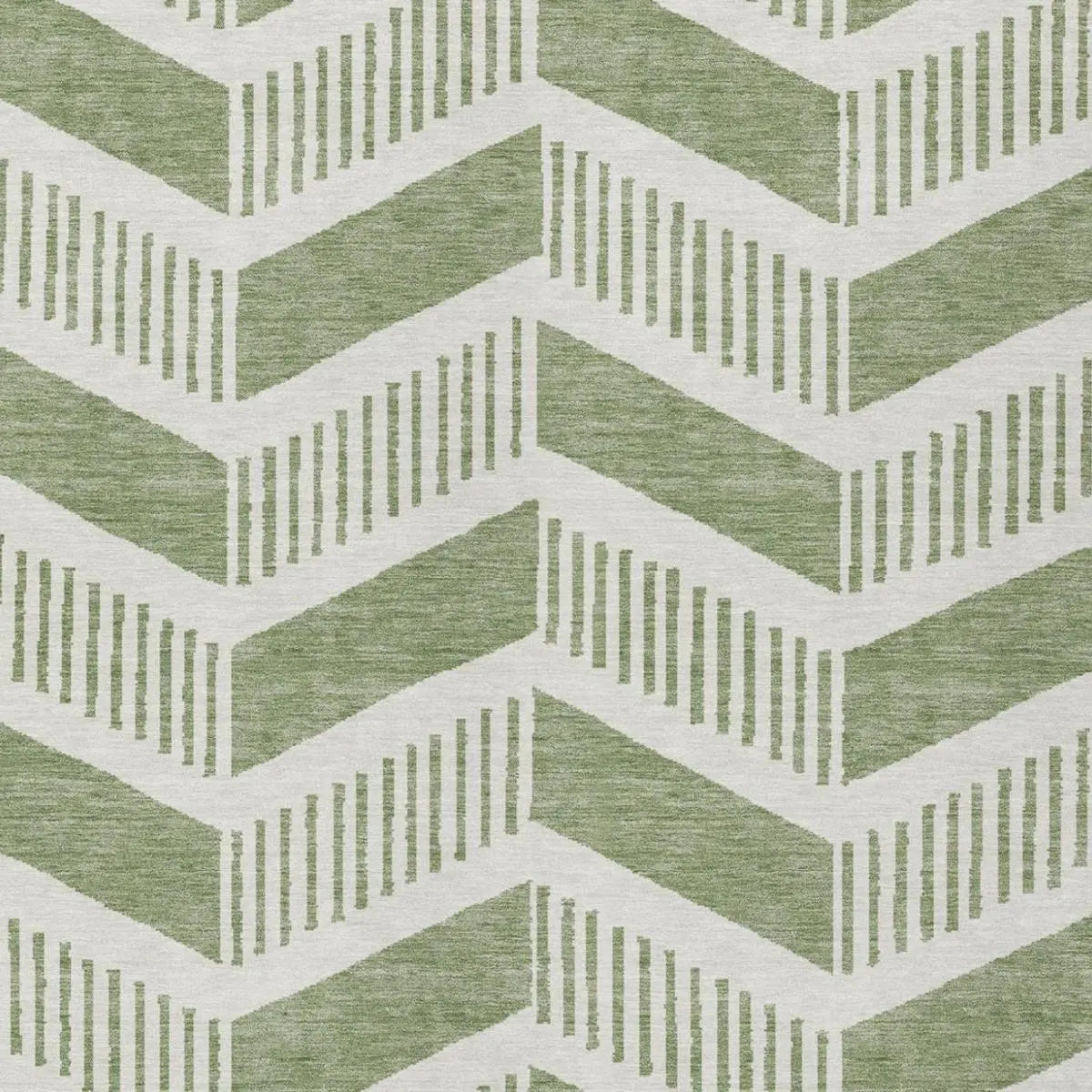 10' X 14' Fern Green And Green Geometric Washable Indoor Outdoor Area Rug Homeroots Outdoor