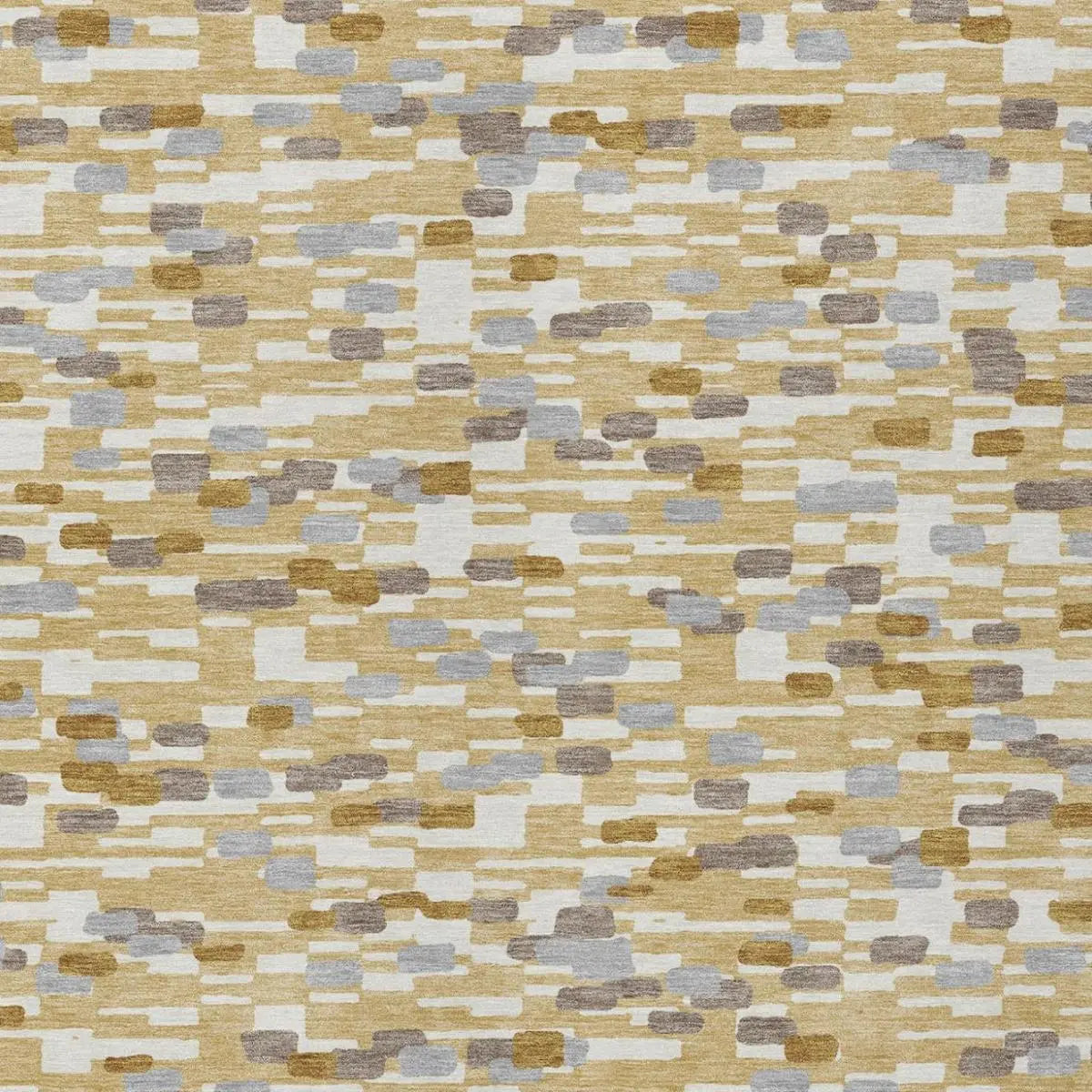10' X 14' Gold And Beige Geometric Washable Indoor Outdoor Area Rug Homeroots Outdoor