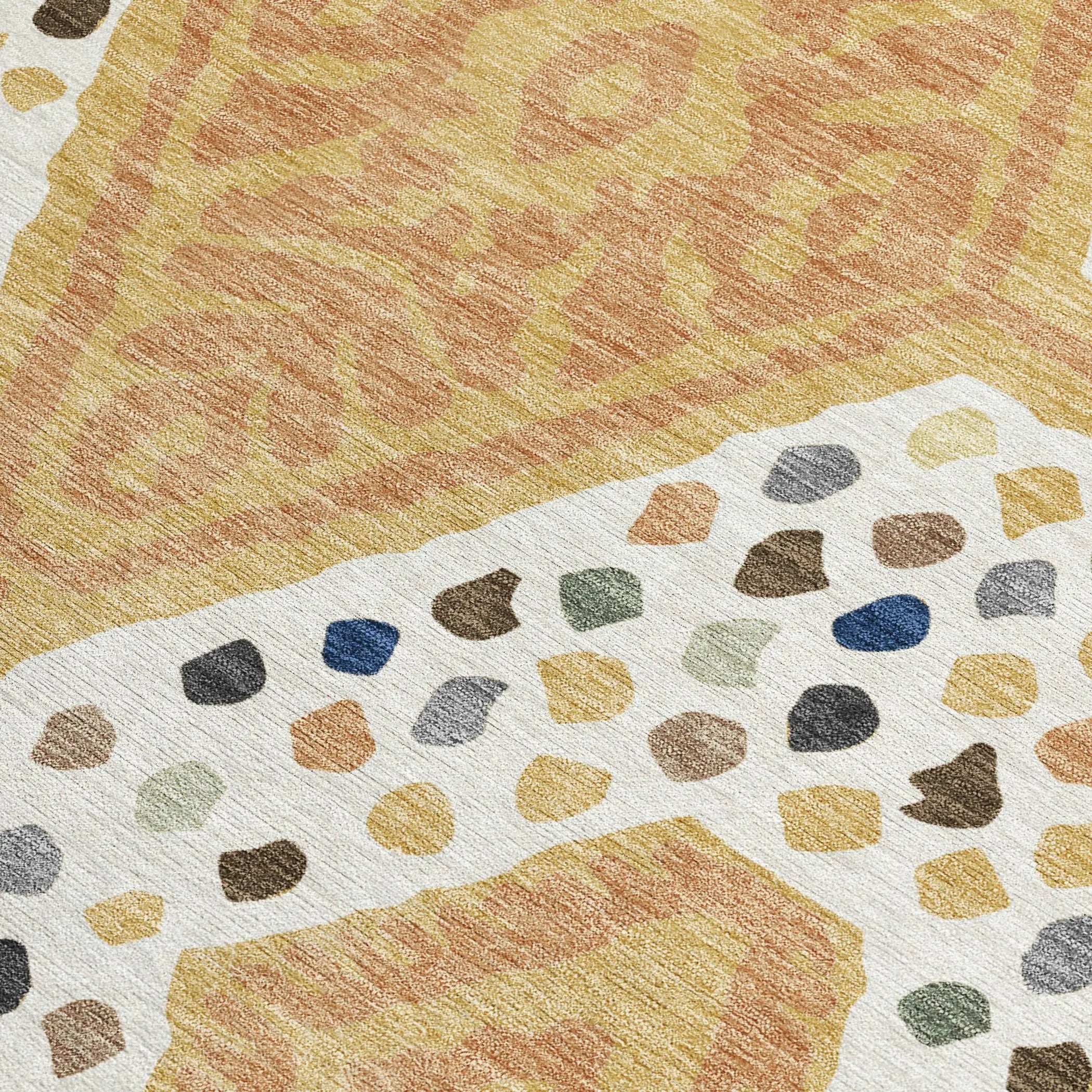 10' X 14' Gold And Ivory Tribal Washable Indoor Outdoor Area Rug Homeroots Outdoor