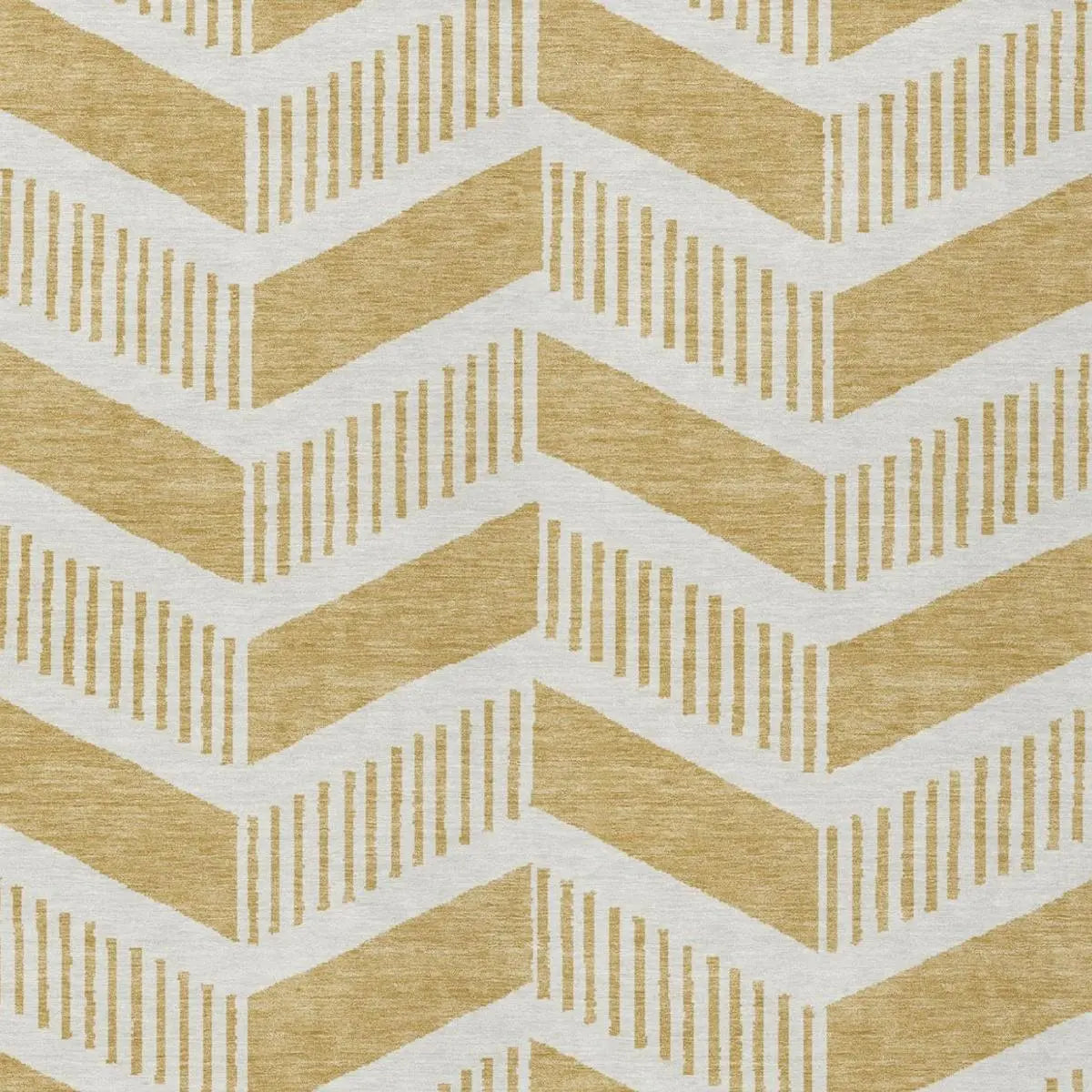 10' X 14' Gold And Linen Geometric Washable Indoor Outdoor Area Rug Homeroots Outdoor