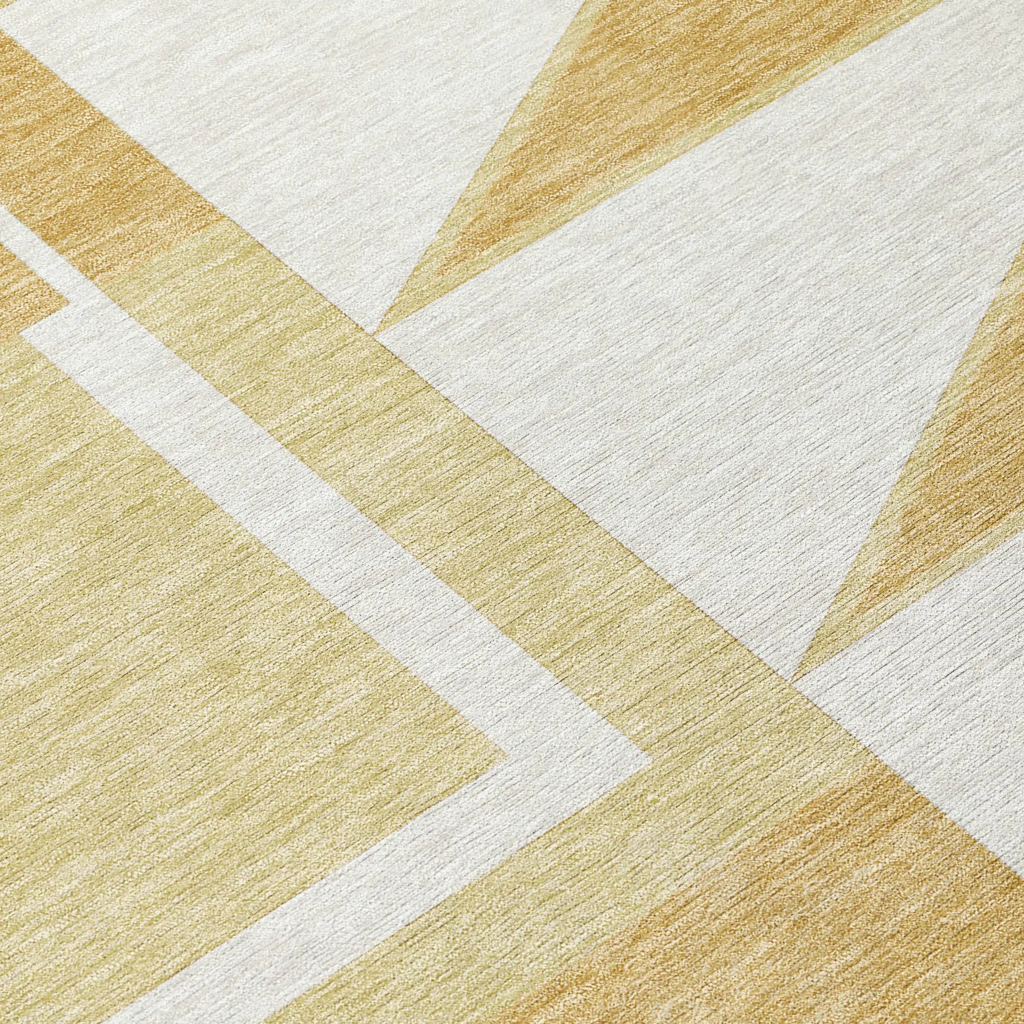 10' X 14' Gold And Wheat Geometric Washable Indoor Outdoor Area Rug Homeroots Outdoor