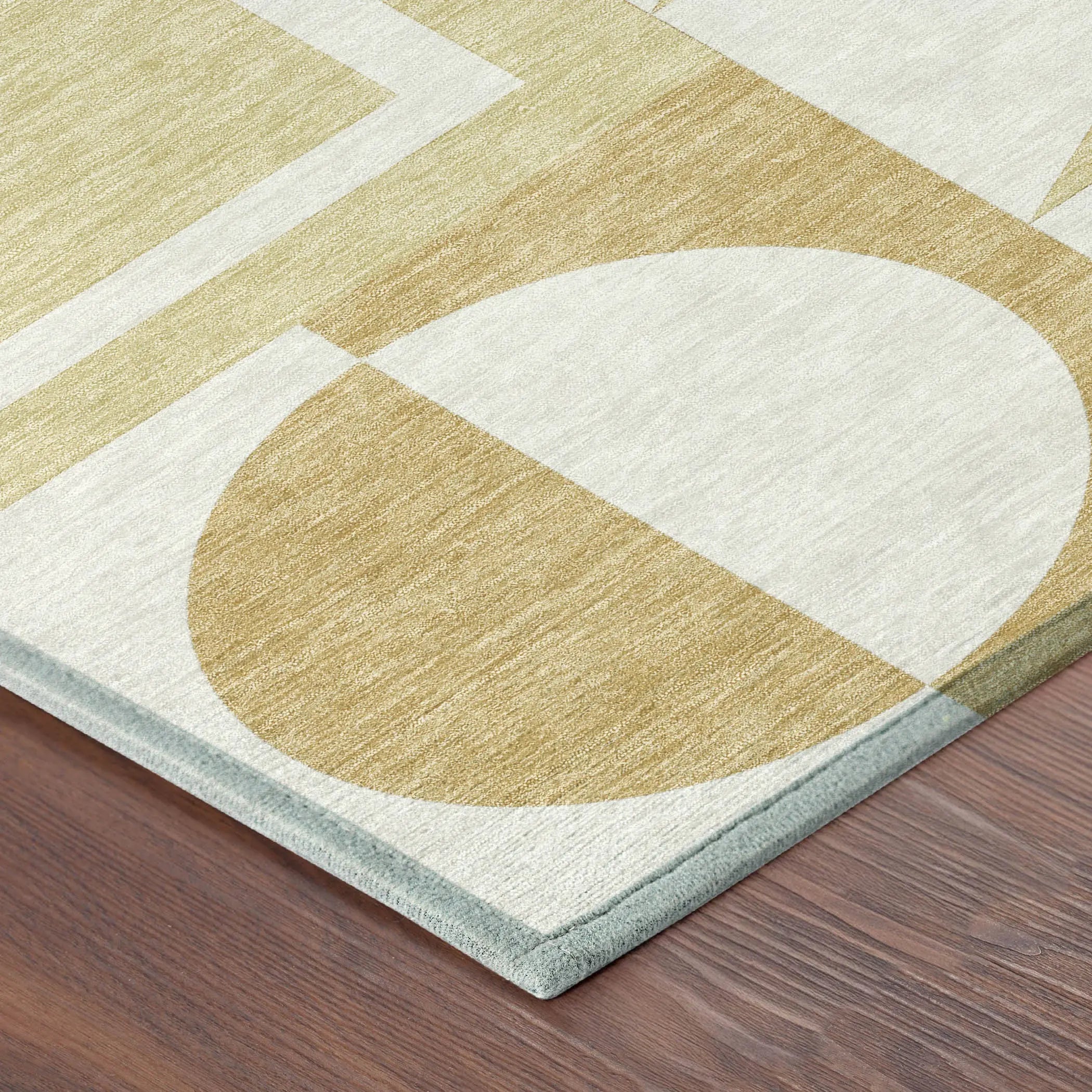 10' X 14' Gold And Wheat Geometric Washable Indoor Outdoor Area Rug Homeroots Outdoor
