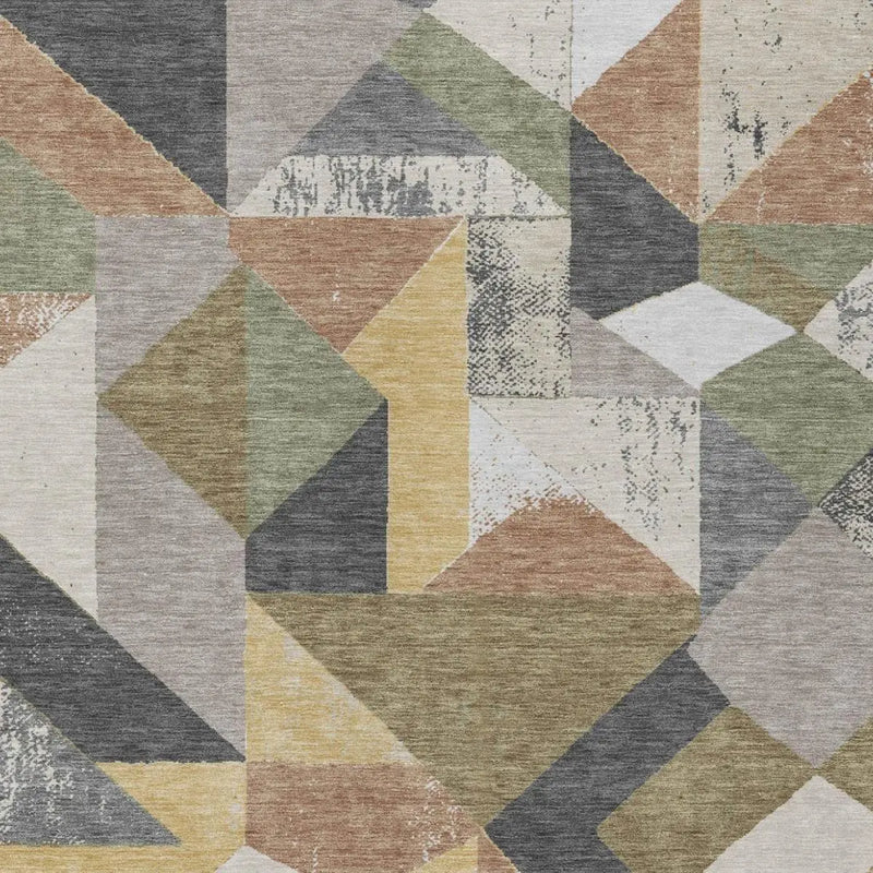 10' X 14' Graphite And Gray Geometric Washable Indoor Outdoor Area Rug Homeroots Outdoor