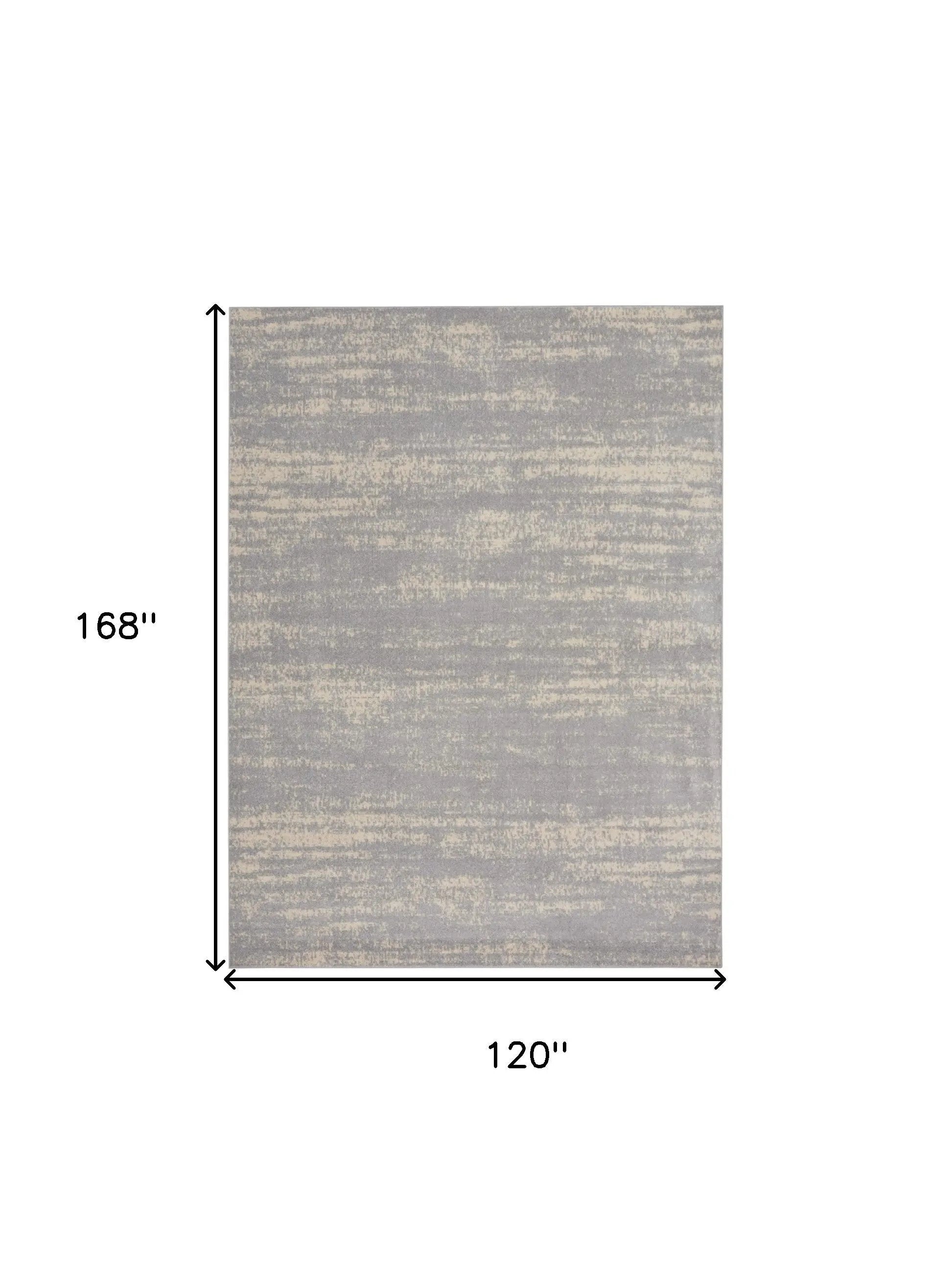 10' X 14' Gray And Beige Abstract Indoor Outdoor Area Rug Homeroots Outdoor