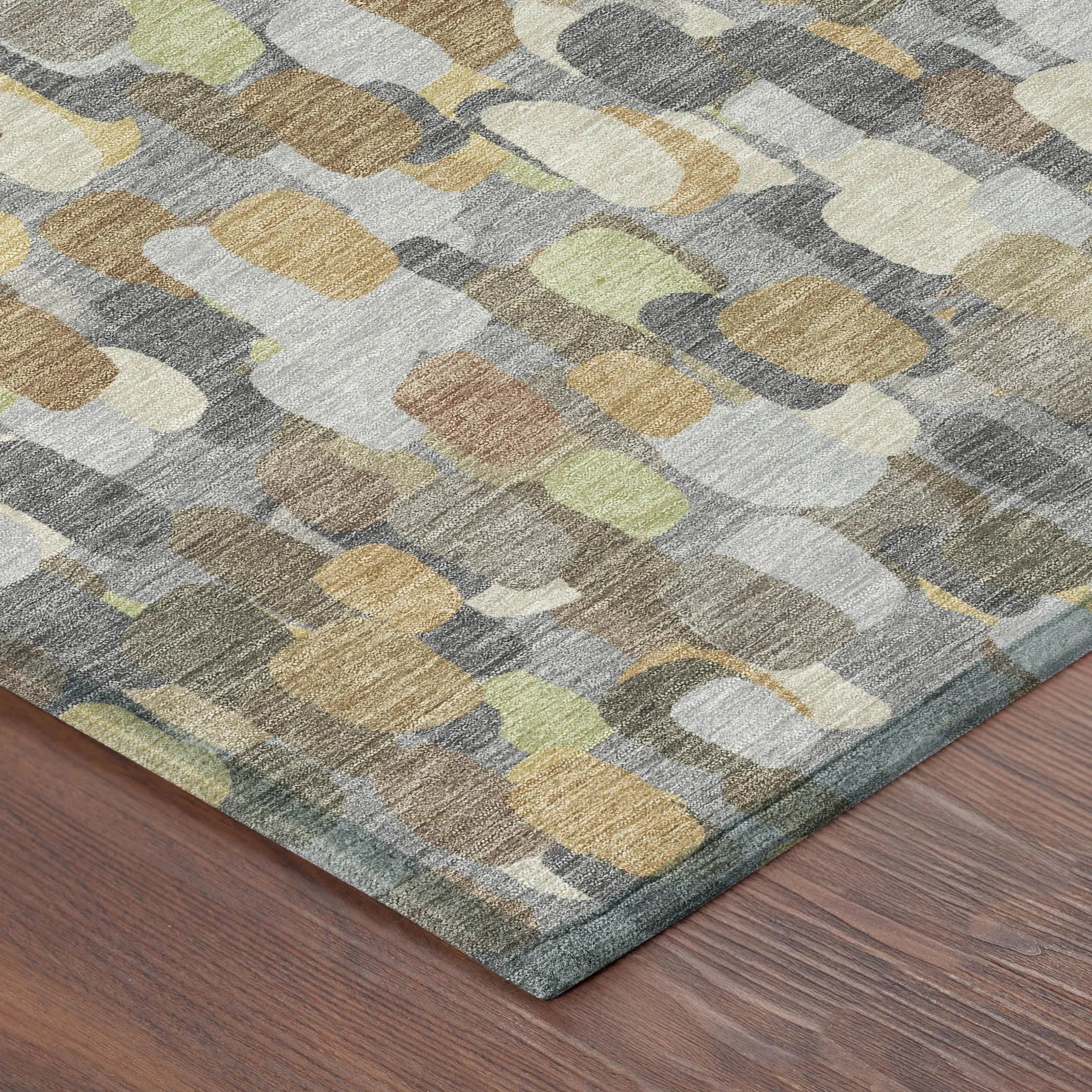 10' X 14' Gray And Beige Abstract Washable Indoor Outdoor Area Rug Homeroots Outdoor