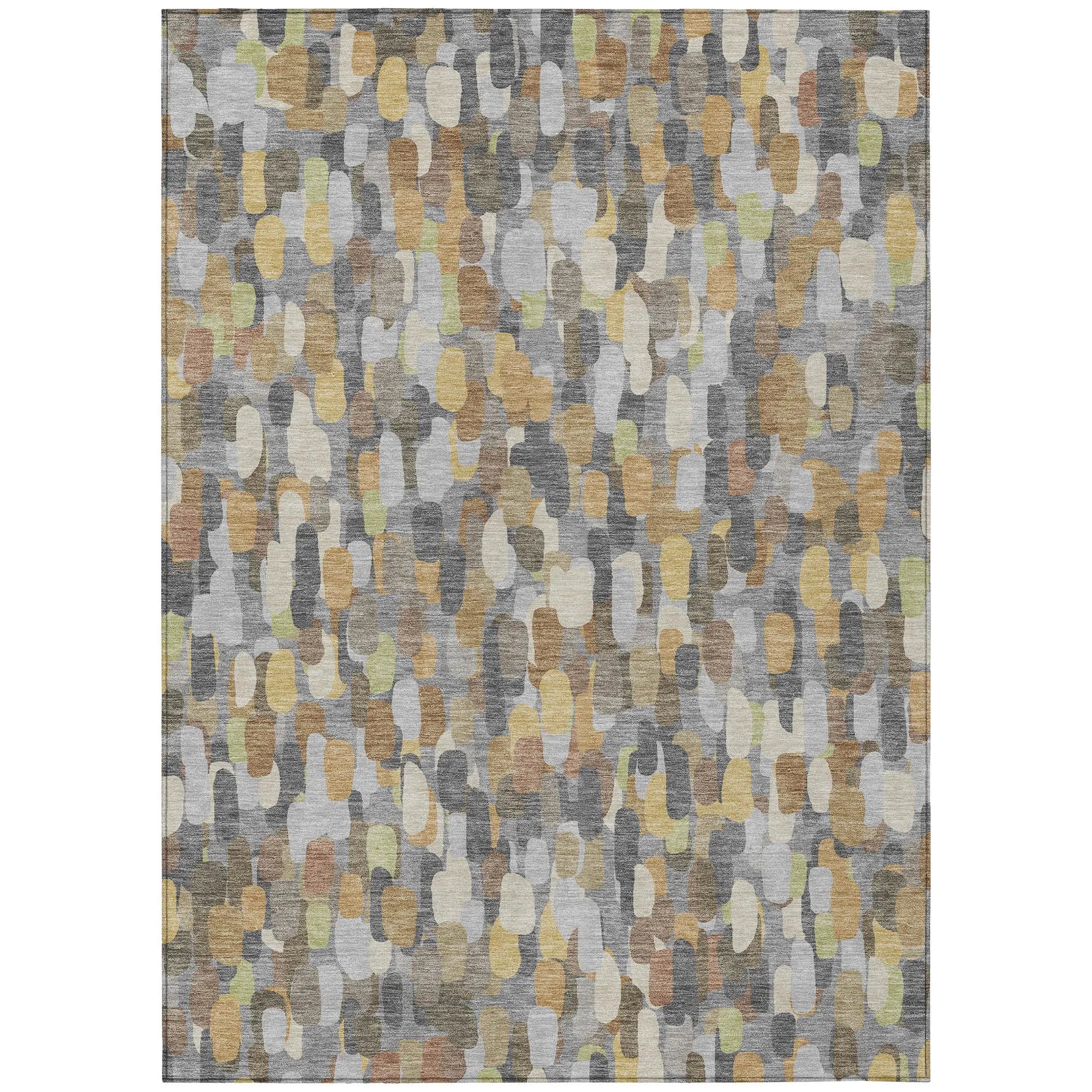 10' X 14' Gray And Beige Abstract Washable Indoor Outdoor Area Rug Homeroots Outdoor