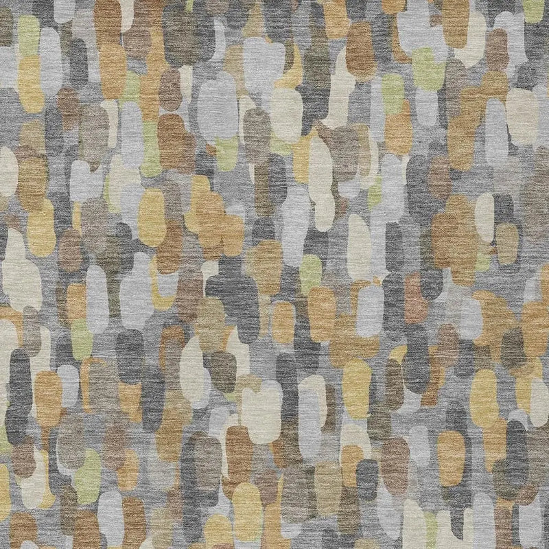 10' X 14' Gray And Beige Abstract Washable Indoor Outdoor Area Rug Homeroots Outdoor