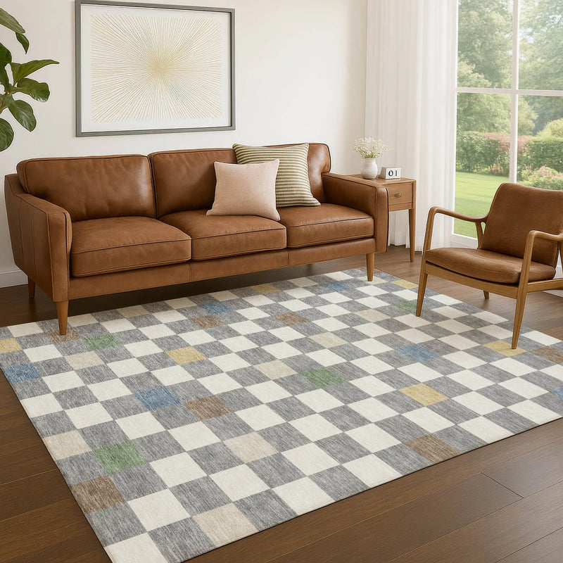 10' X 14' Gray And Beige Geometric Washable Indoor Outdoor Area Rug Homeroots Outdoor