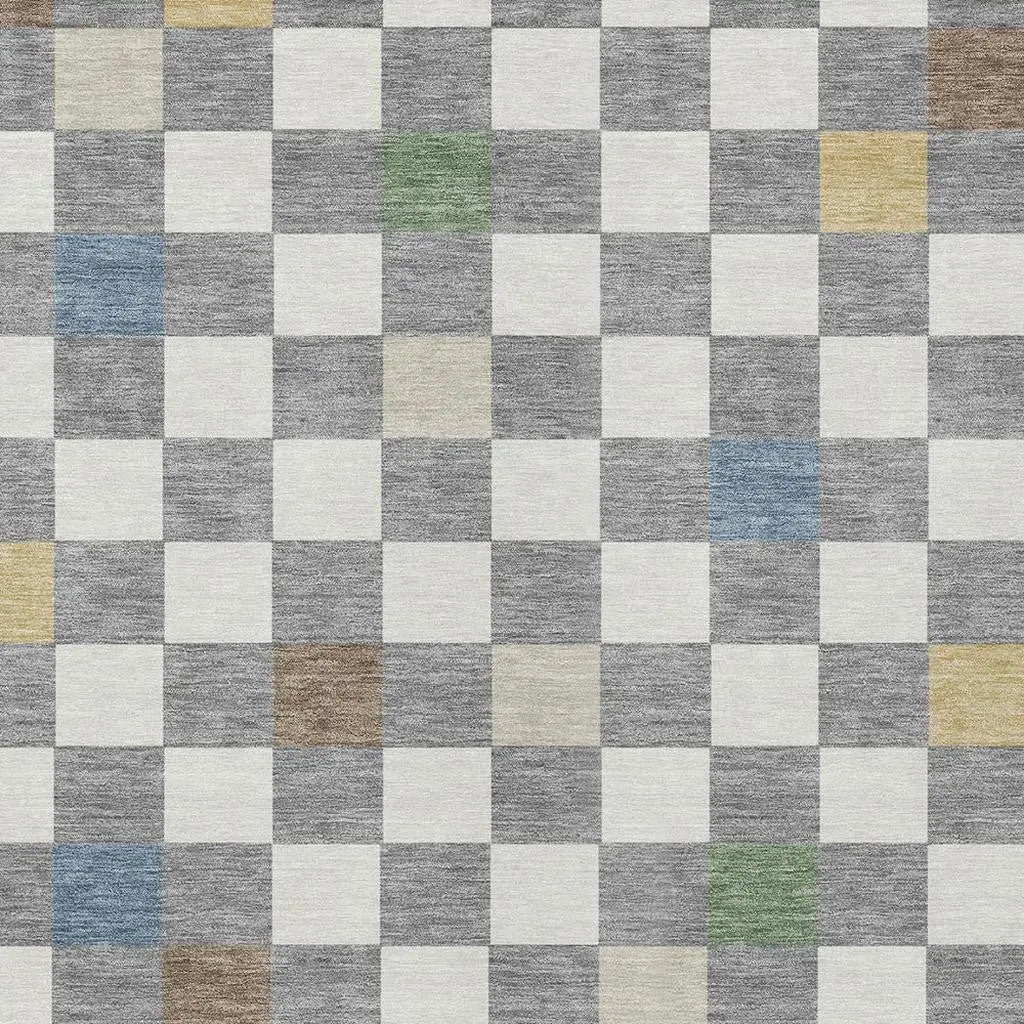 10' X 14' Gray And Beige Geometric Washable Indoor Outdoor Area Rug Homeroots Outdoor