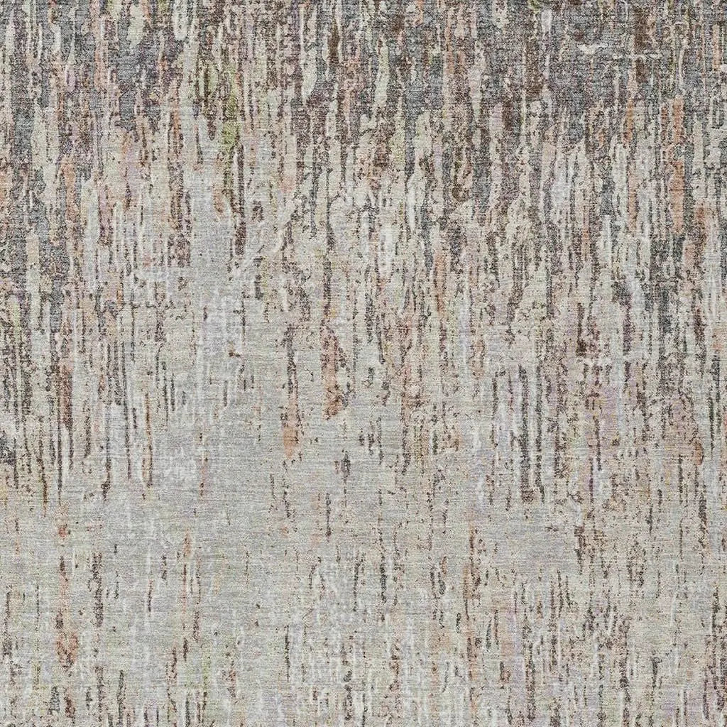 10' X 14' Gray And Beige Striped Washable Indoor Outdoor Area Rug Homeroots Outdoor