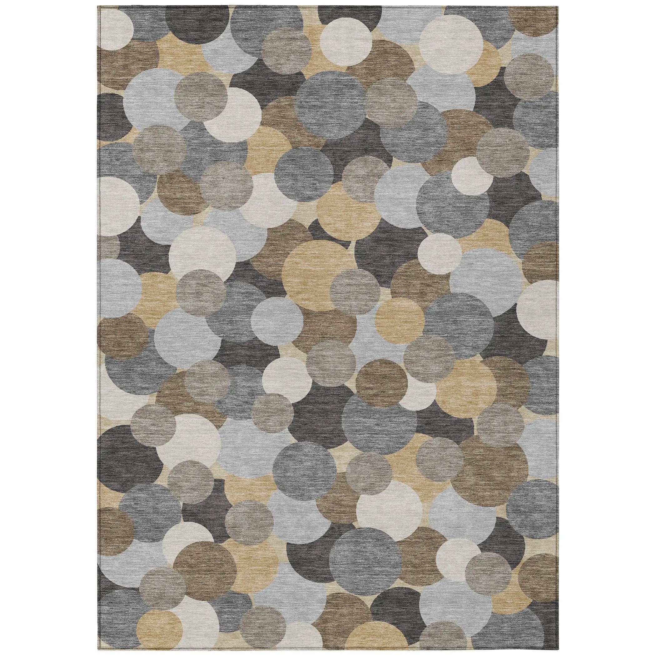 10' X 14' Gray And Chocolate Geometric Washable Indoor Outdoor Area Rug Homeroots Outdoor