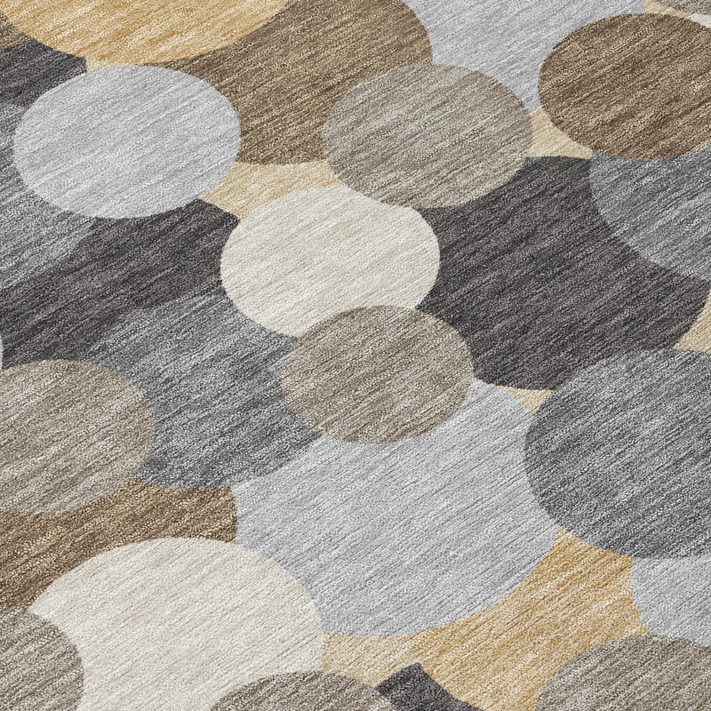 10' X 14' Gray And Chocolate Geometric Washable Indoor Outdoor Area Rug Homeroots Outdoor
