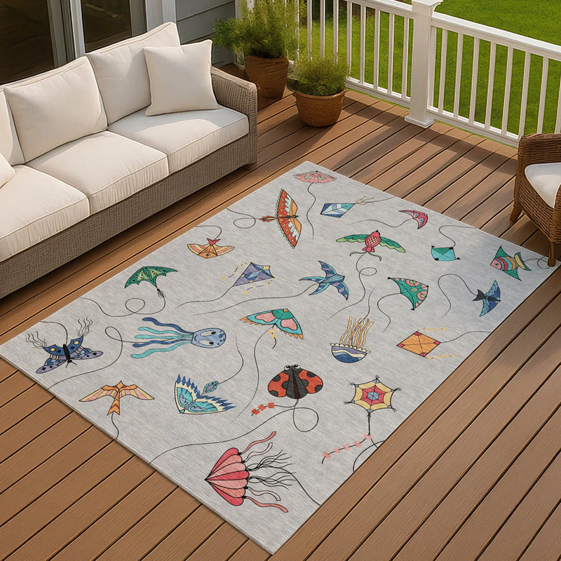 10' X 14' Gray And Gold Geometric Washable Indoor Outdoor Area Rug Homeroots Outdoor