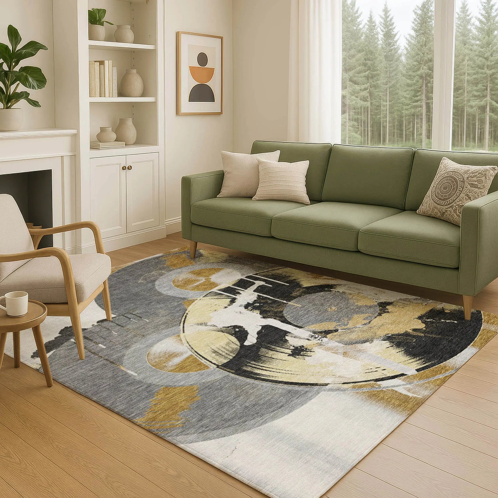 10' X 14' Gray And Graphite Geometric Washable Indoor Outdoor Area Rug Homeroots Outdoor