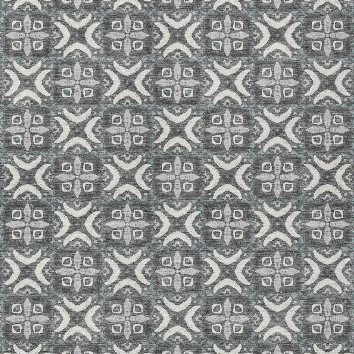10' X 14' Gray And Graphite Geometric Washable Indoor Outdoor Area Rug Homeroots Outdoor