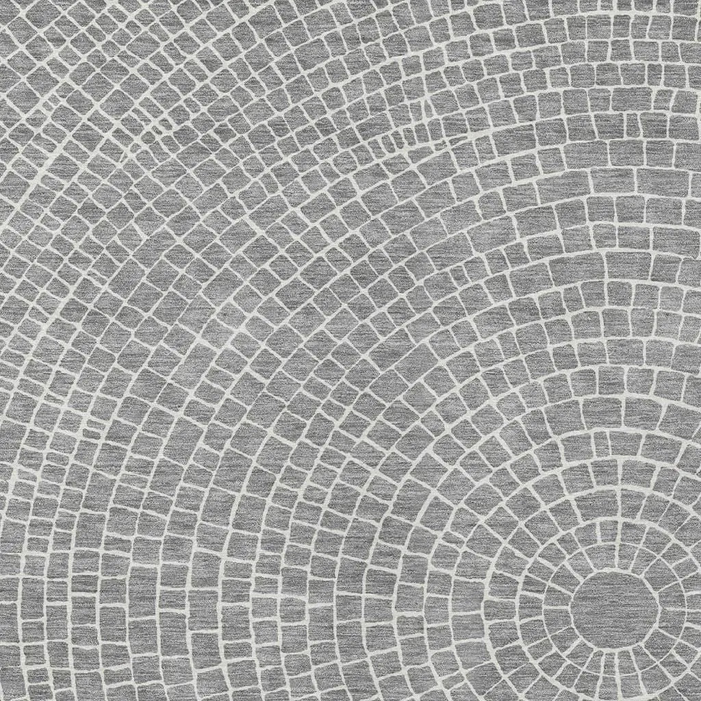 10' X 14' Gray And Ivory Geometric Washable Indoor Outdoor Area Rug Homeroots Outdoor