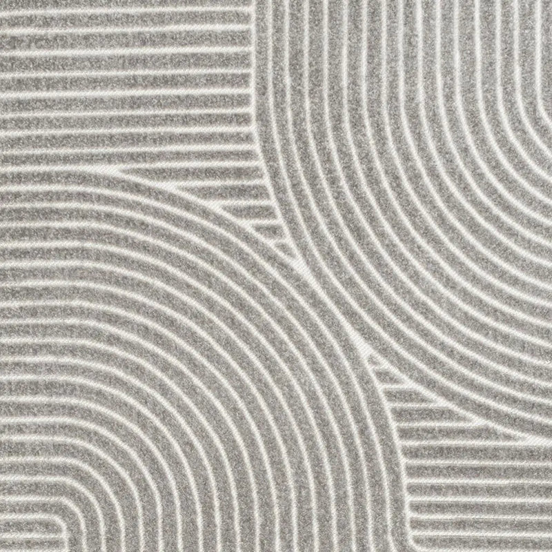 10' X 14' Gray And Ivory Striped Indoor Outdoor Area Rug Homeroots Outdoor