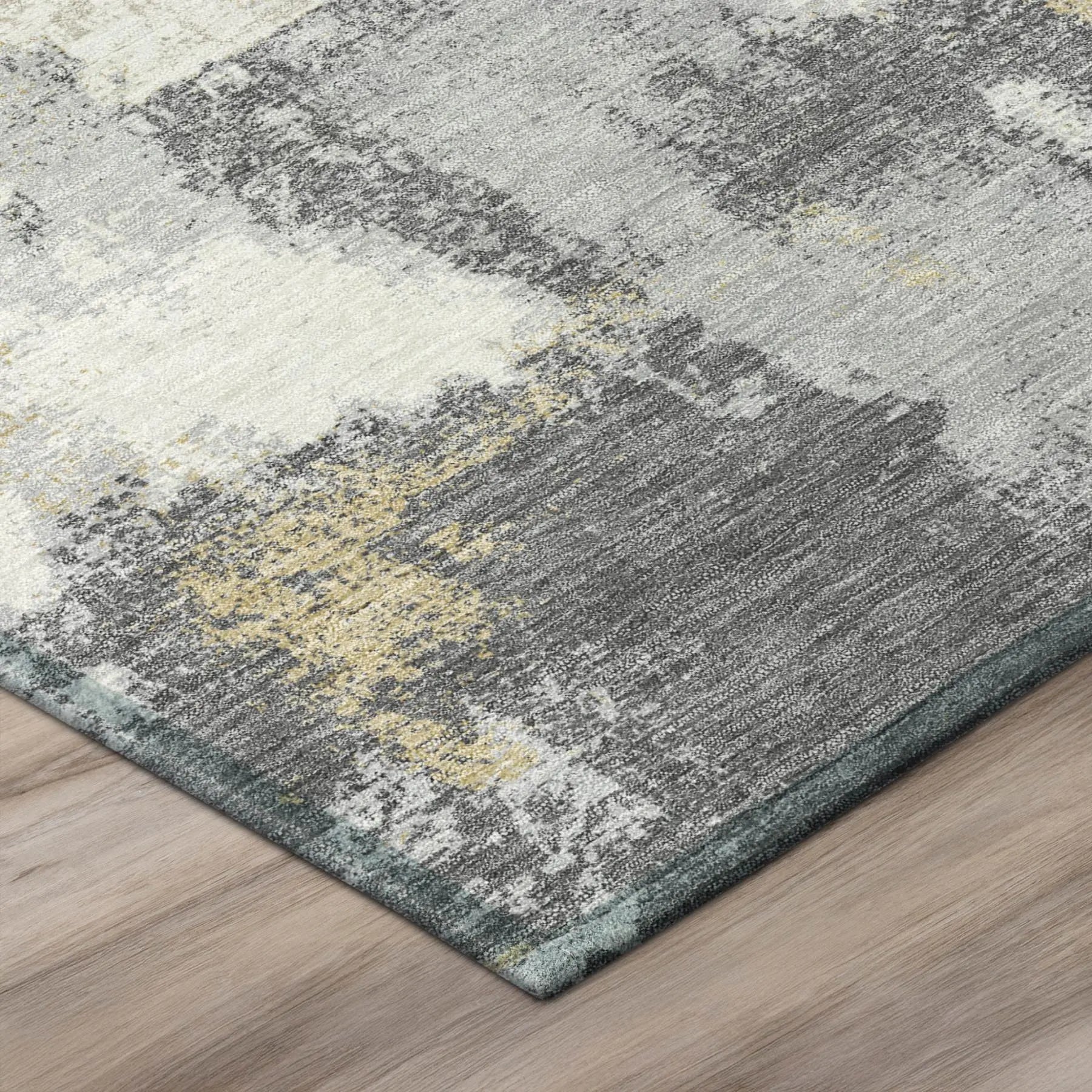 10' X 14' Gray And Silver Abstract Washable Indoor Outdoor Area Rug Homeroots Outdoor