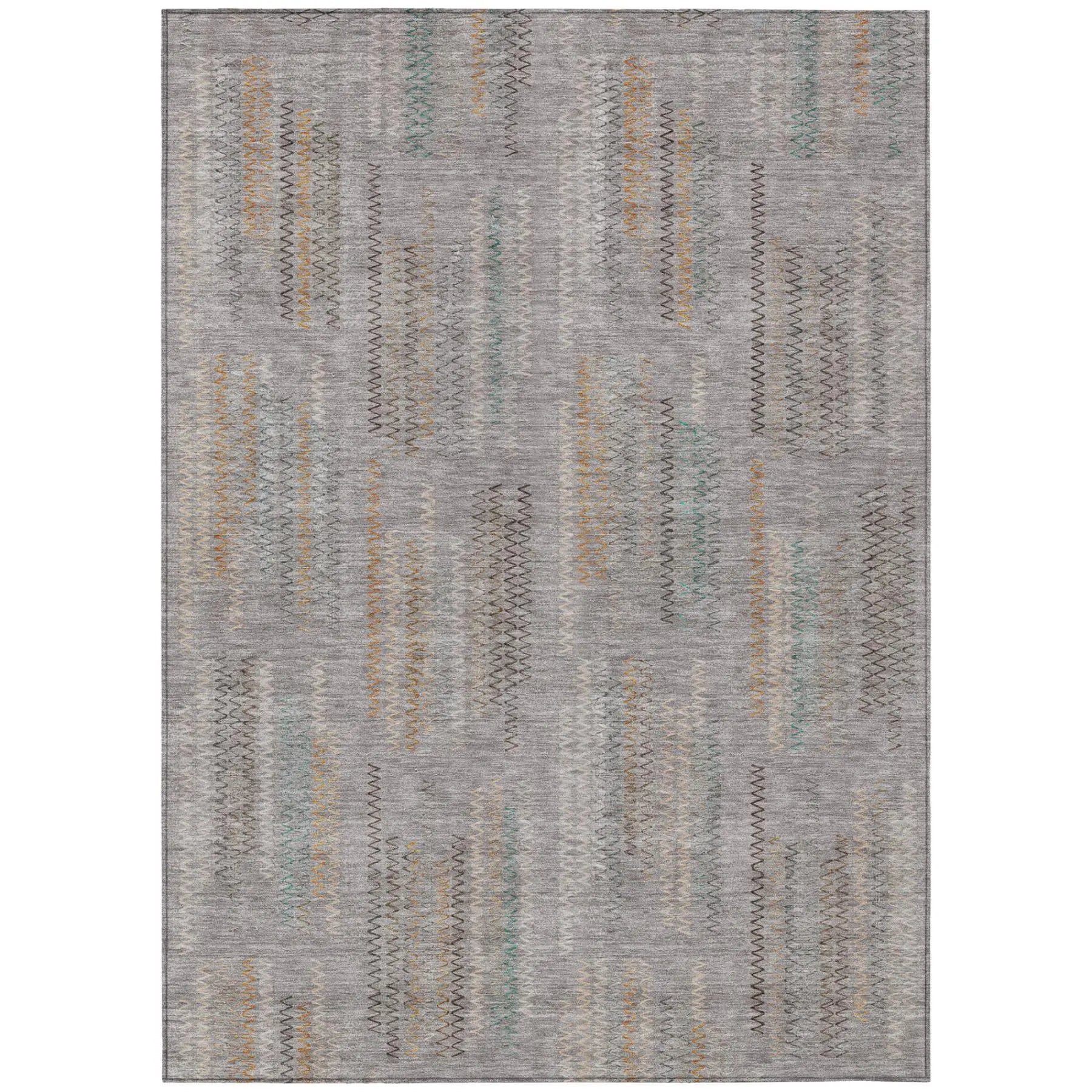 10' X 14' Gray And Silver Abstract Washable Indoor Outdoor Area Rug Homeroots Outdoor