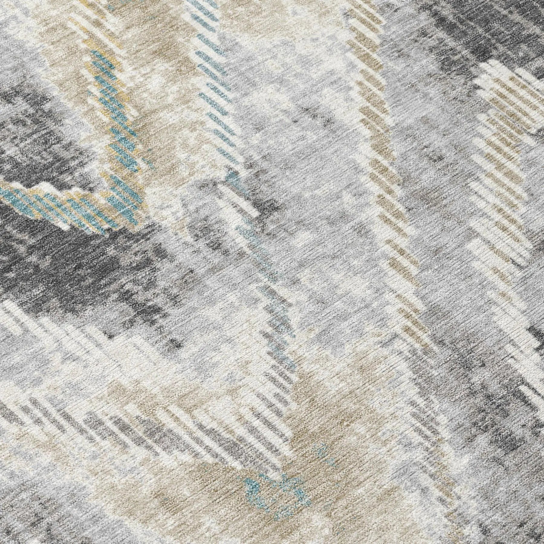 10' X 14' Gray And Silver Abstract Washable Indoor Outdoor Area Rug Homeroots Outdoor
