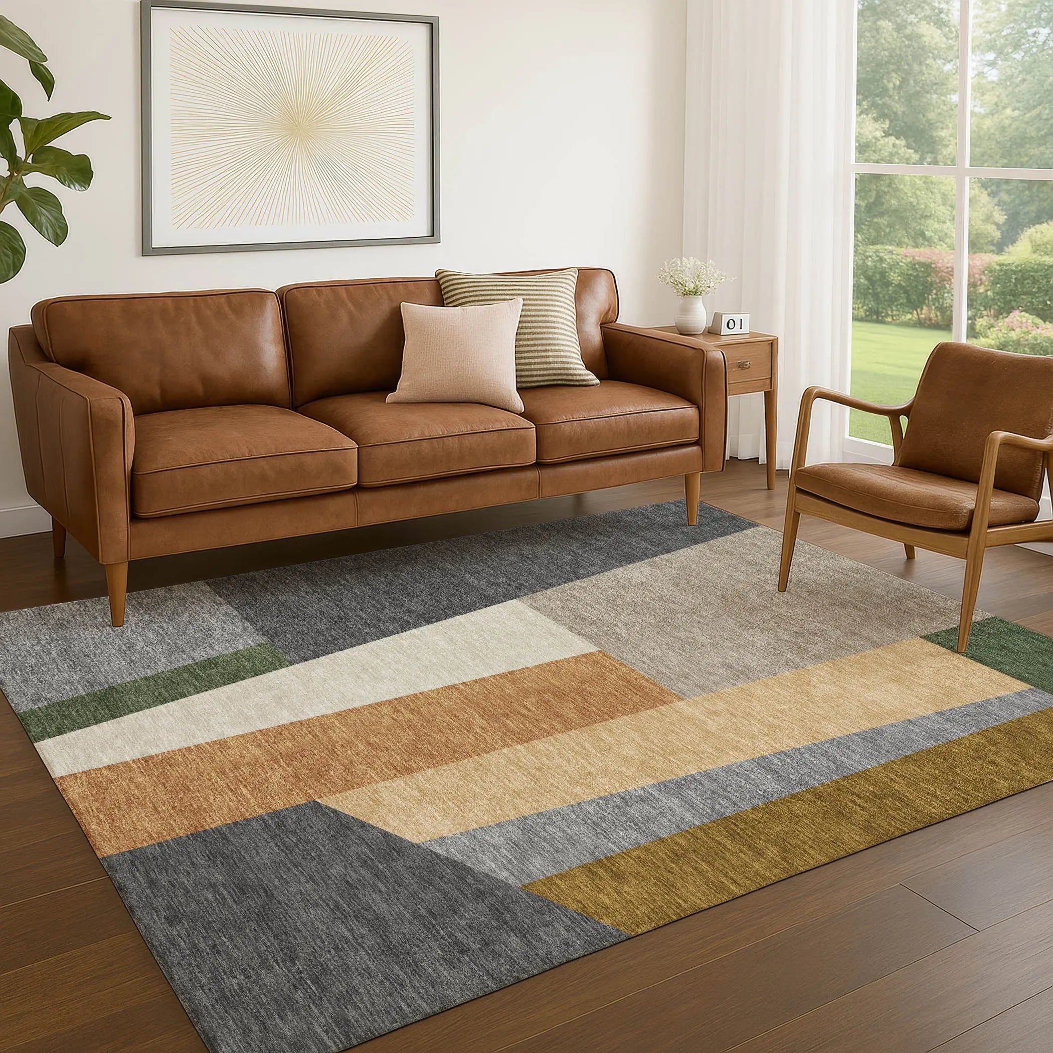 10' X 14' Gray And Taupe Geometric Washable Indoor Outdoor Area Rug Homeroots Outdoor
