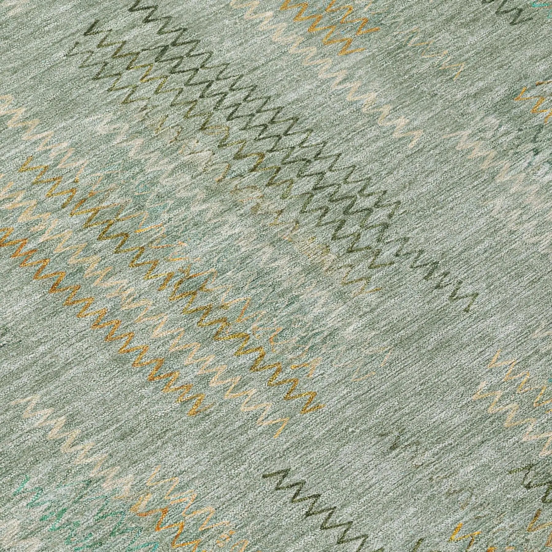 10' X 14' Green And Beige Abstract Washable Indoor Outdoor Area Rug Homeroots Outdoor