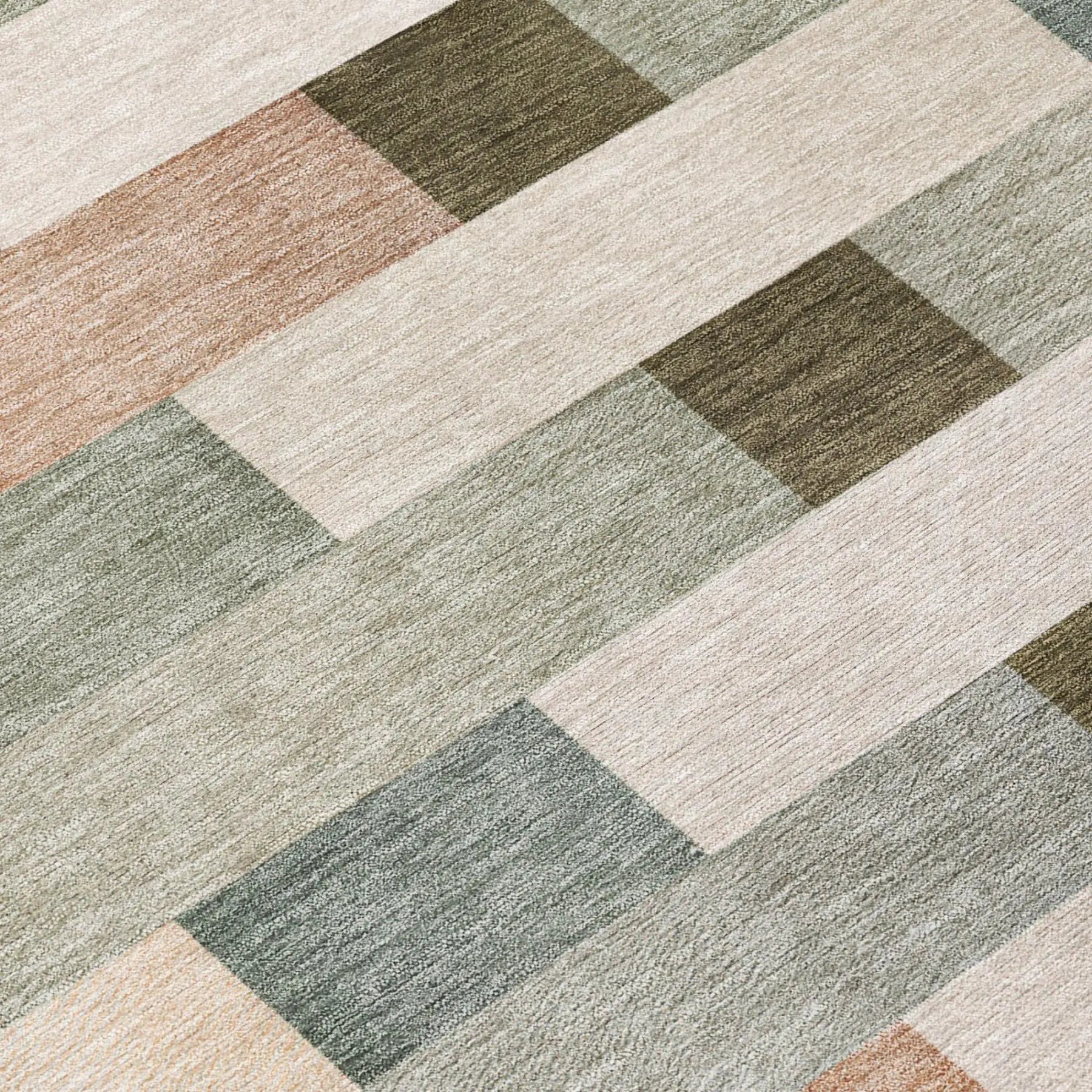 10' X 14' Green And Beige Striped Washable Indoor Outdoor Area Rug Homeroots Outdoor