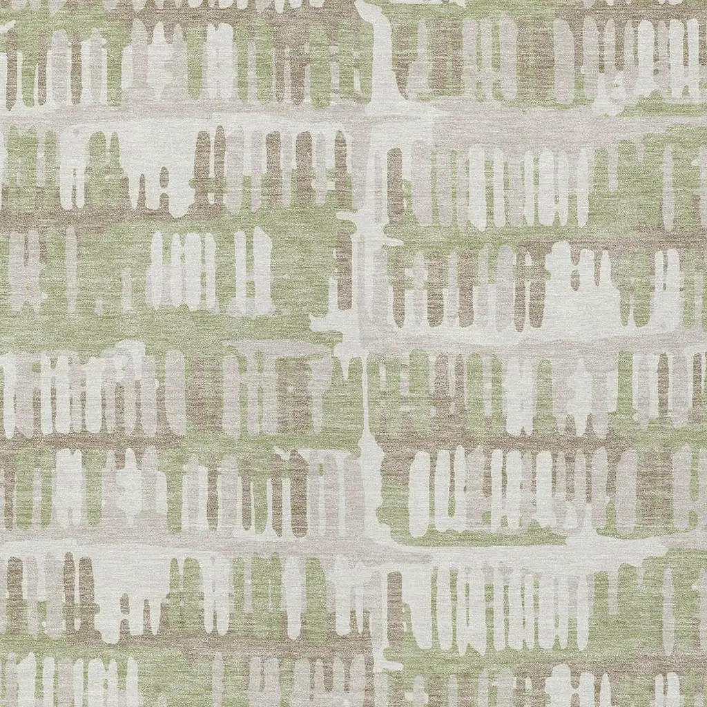 10' X 14' Green And Denim Blue Abstract Washable Indoor Outdoor Area Rug Homeroots Outdoor