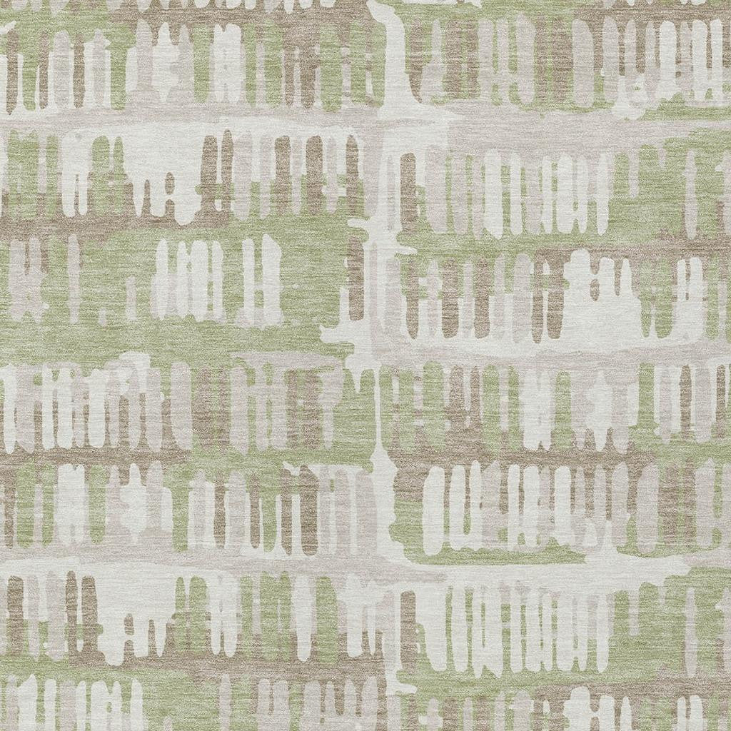 10' X 14' Green And Denim Blue Abstract Washable Indoor Outdoor Area Rug Homeroots Outdoor