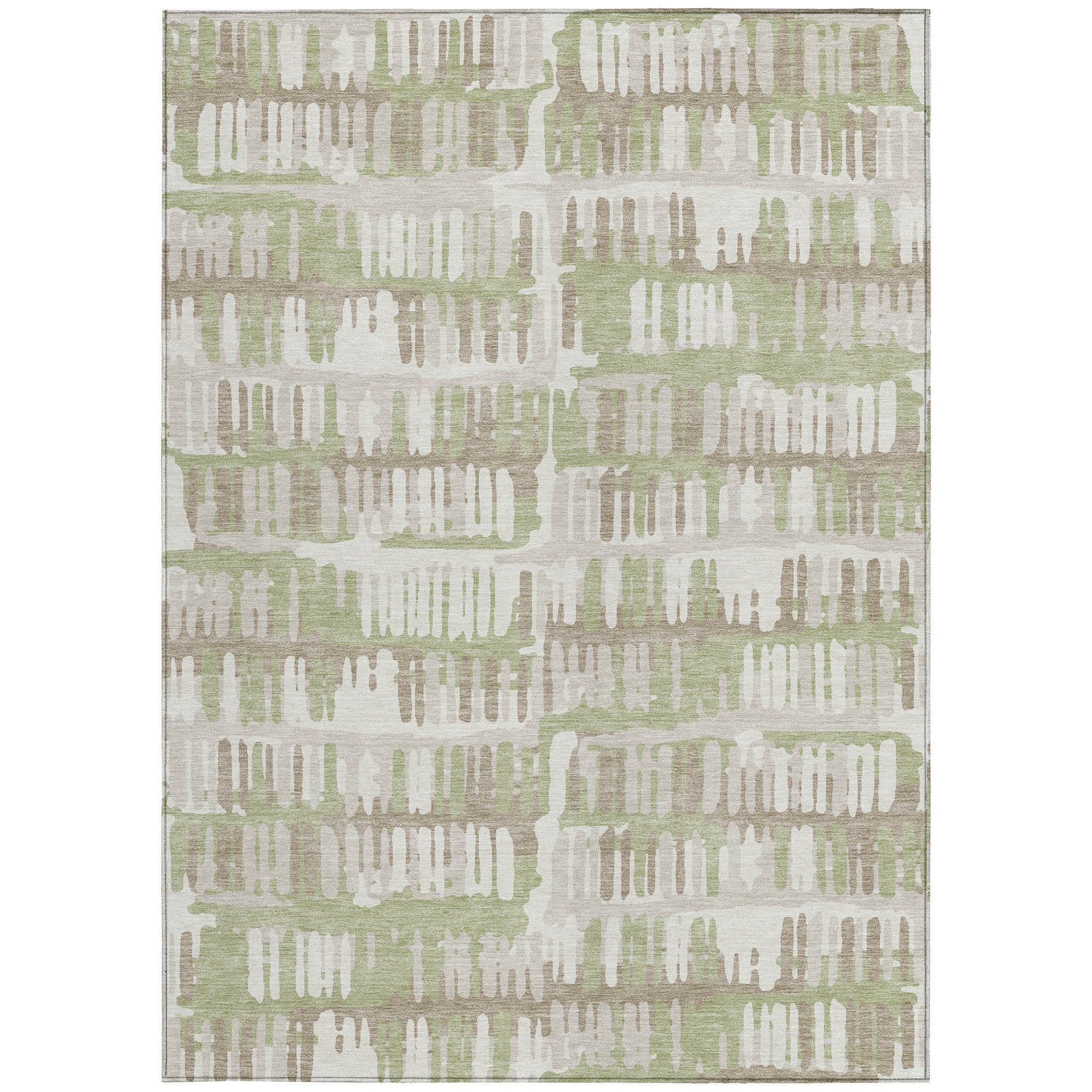 10' X 14' Green And Denim Blue Abstract Washable Indoor Outdoor Area Rug Homeroots Outdoor