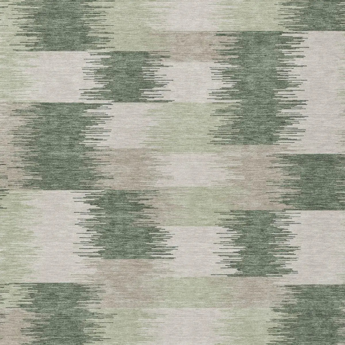 10' X 14' Green And Ivory Geometric Washable Indoor Outdoor Area Rug Homeroots Outdoor