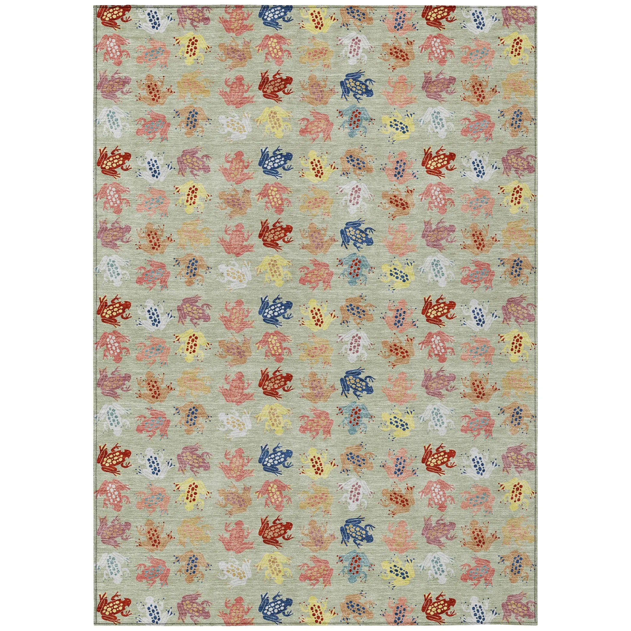 10' X 14' Green And Khaki Geometric Washable Indoor Outdoor Area Rug Homeroots Outdoor