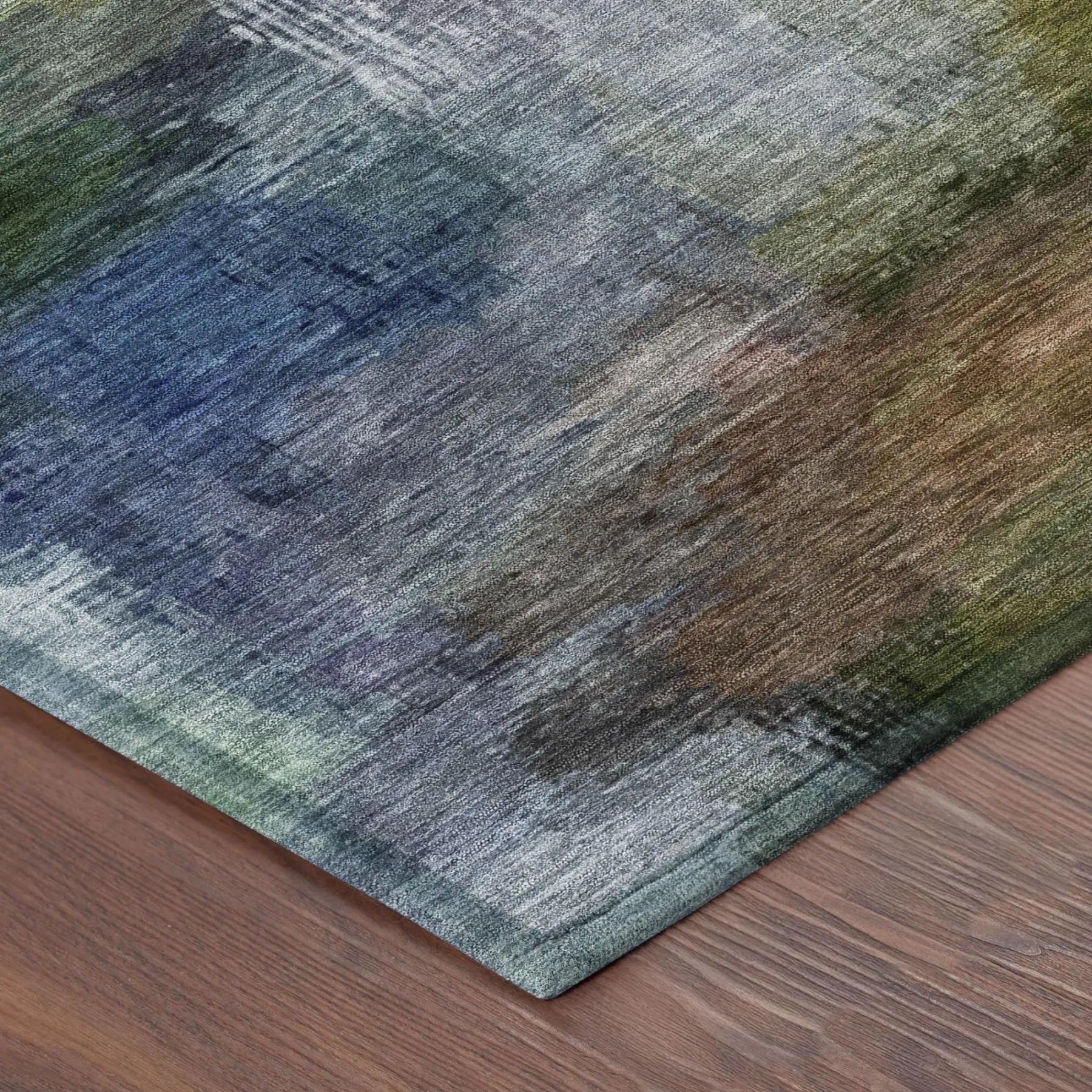 10' X 14' Green And Lime Green Abstract Washable Indoor Outdoor Area Rug Homeroots Outdoor
