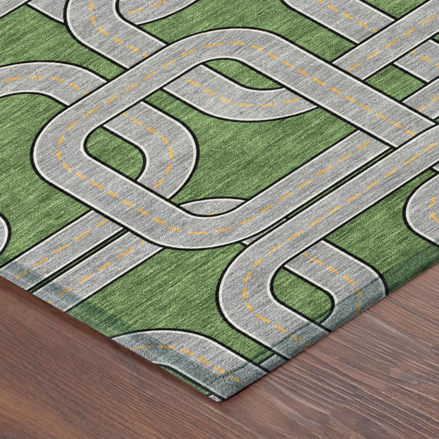 10' X 14' Green And Pewter Geometric Washable Indoor Outdoor Area Rug Homeroots Outdoor