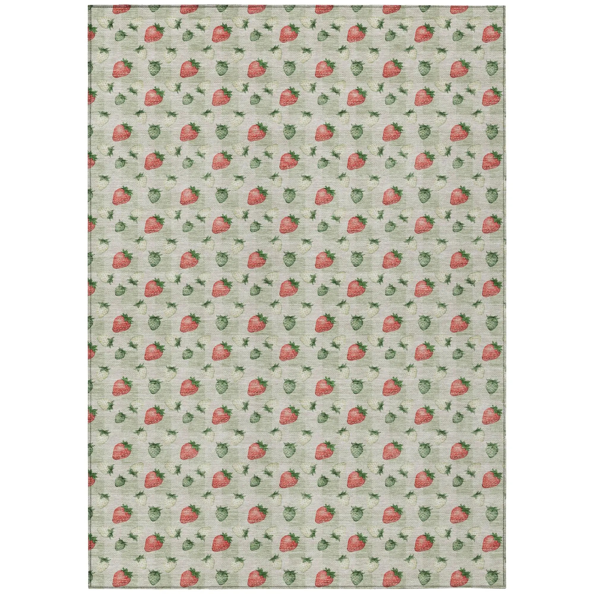 10' X 14' Green And Red Floral Washable Indoor Outdoor Area Rug Homeroots Outdoor
