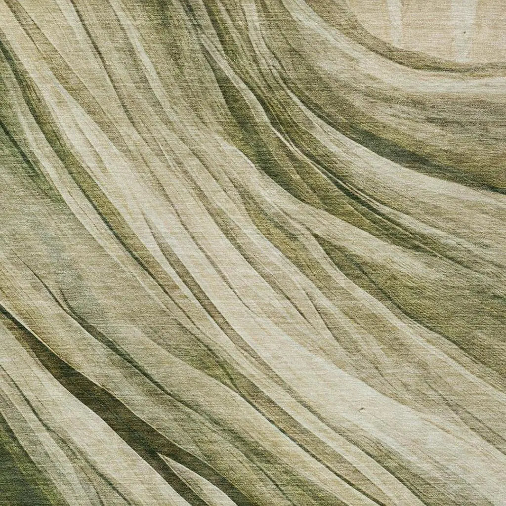 10' X 14' Green And Sage Abstract Washable Indoor Outdoor Area Rug Homeroots Outdoor