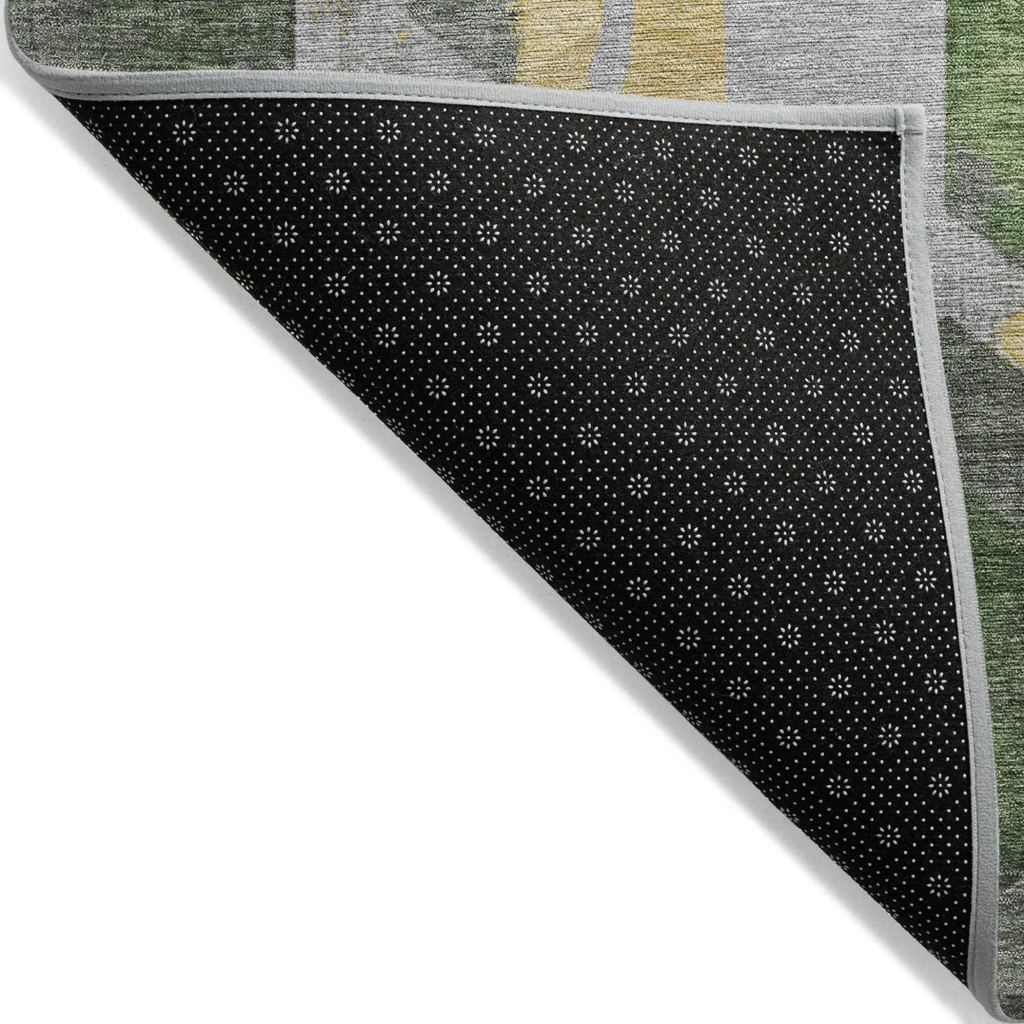 10' X 14' Green Gold And Silver Geometric Washable Indoor Outdoor Area Rug Homeroots Outdoor