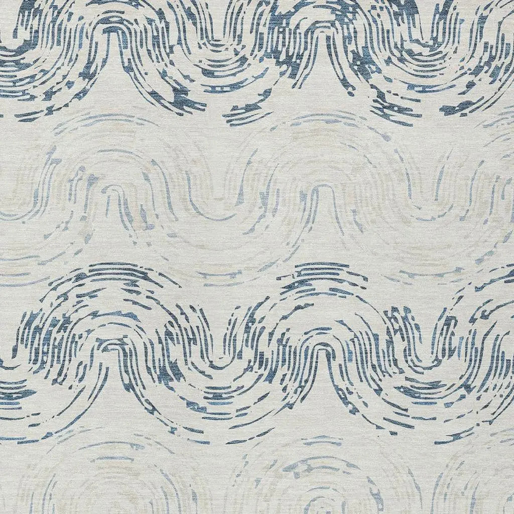 10' X 14' Ivory And Beige Abstract Washable Indoor Outdoor Area Rug Homeroots Outdoor